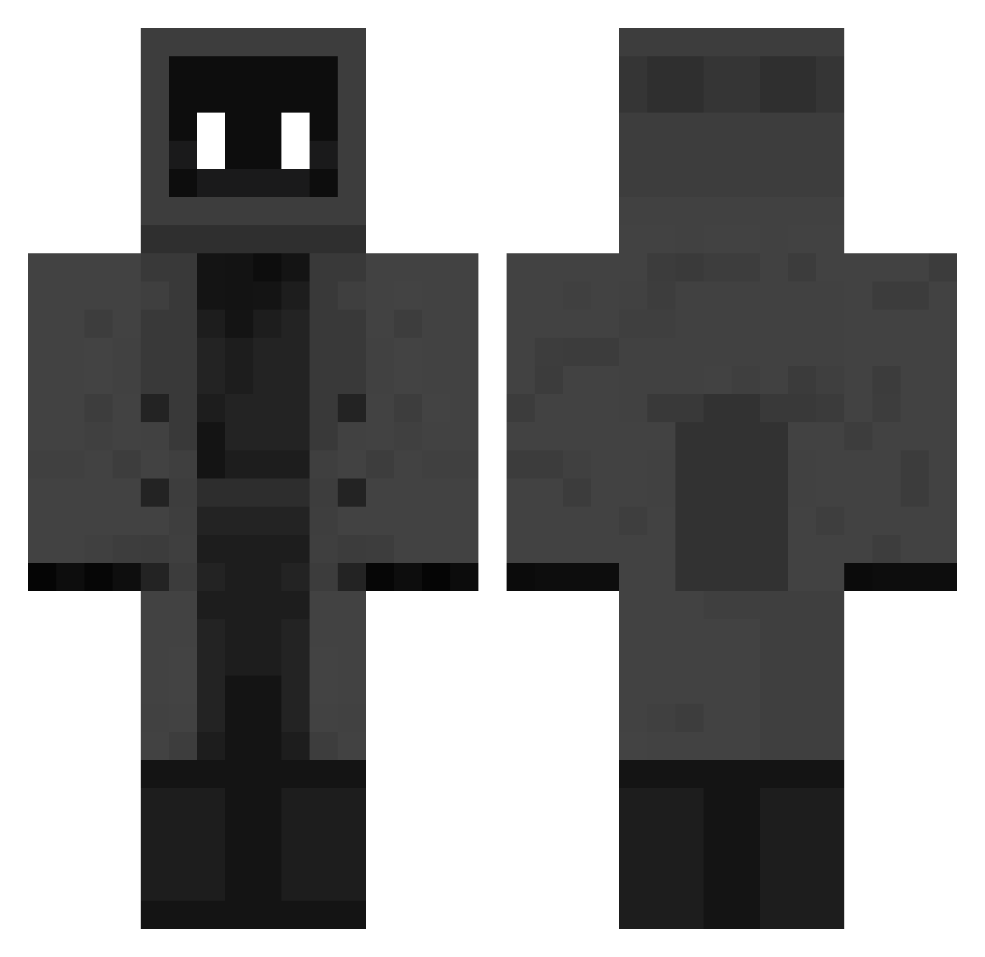 Yolkern Minecraft skin, front and back view