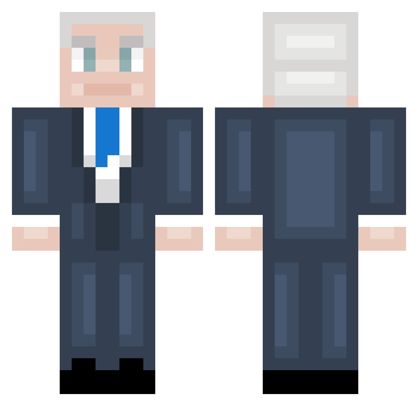 chopsticksexpert Minecraft skin, front and back view