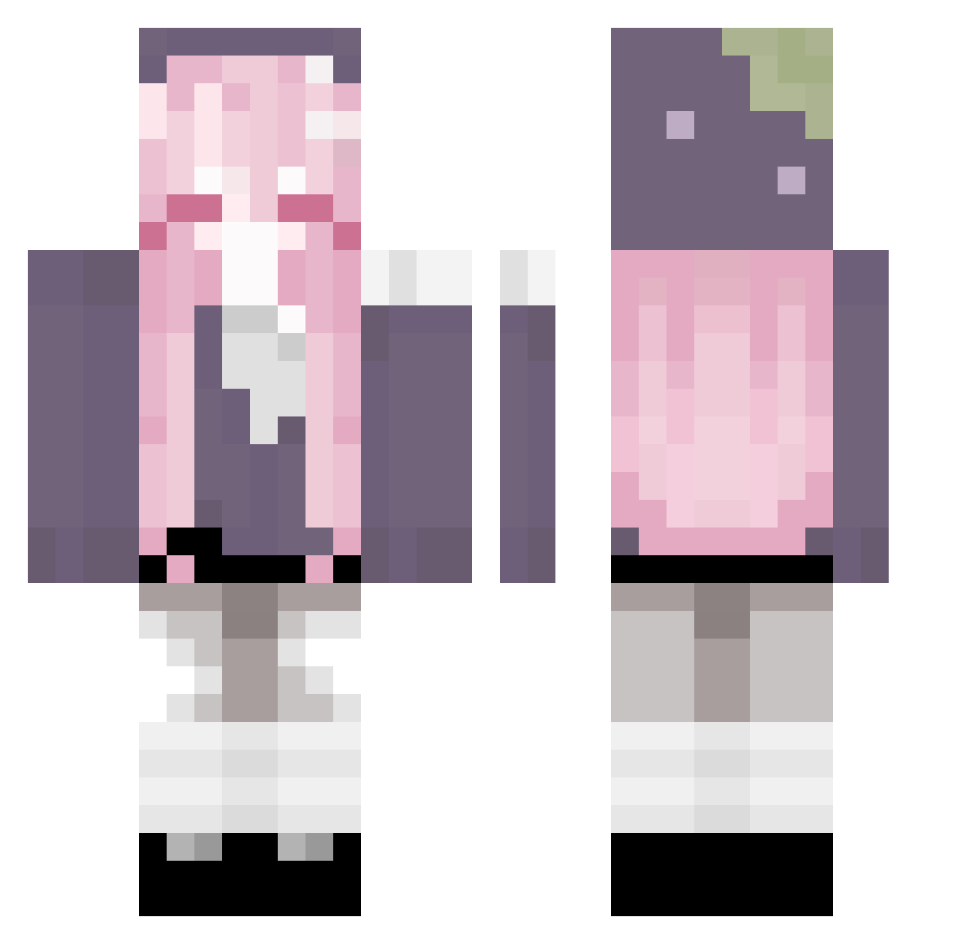 velo1990 Minecraft skin, front and back view