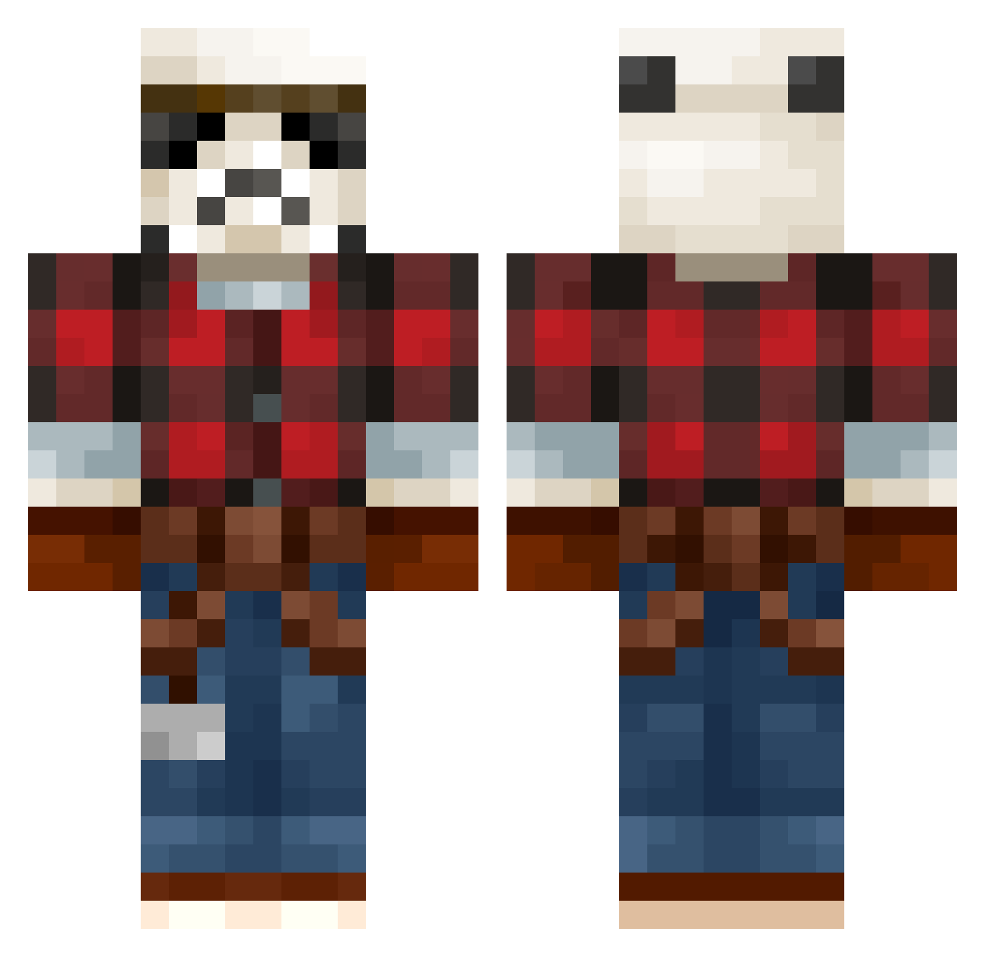 DanYxxx Minecraft skin, front and back view
