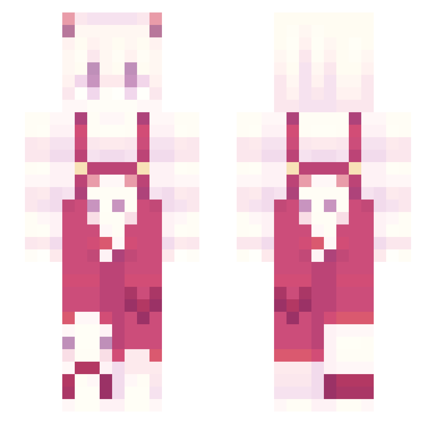 Solmion Minecraft skin, front and back view