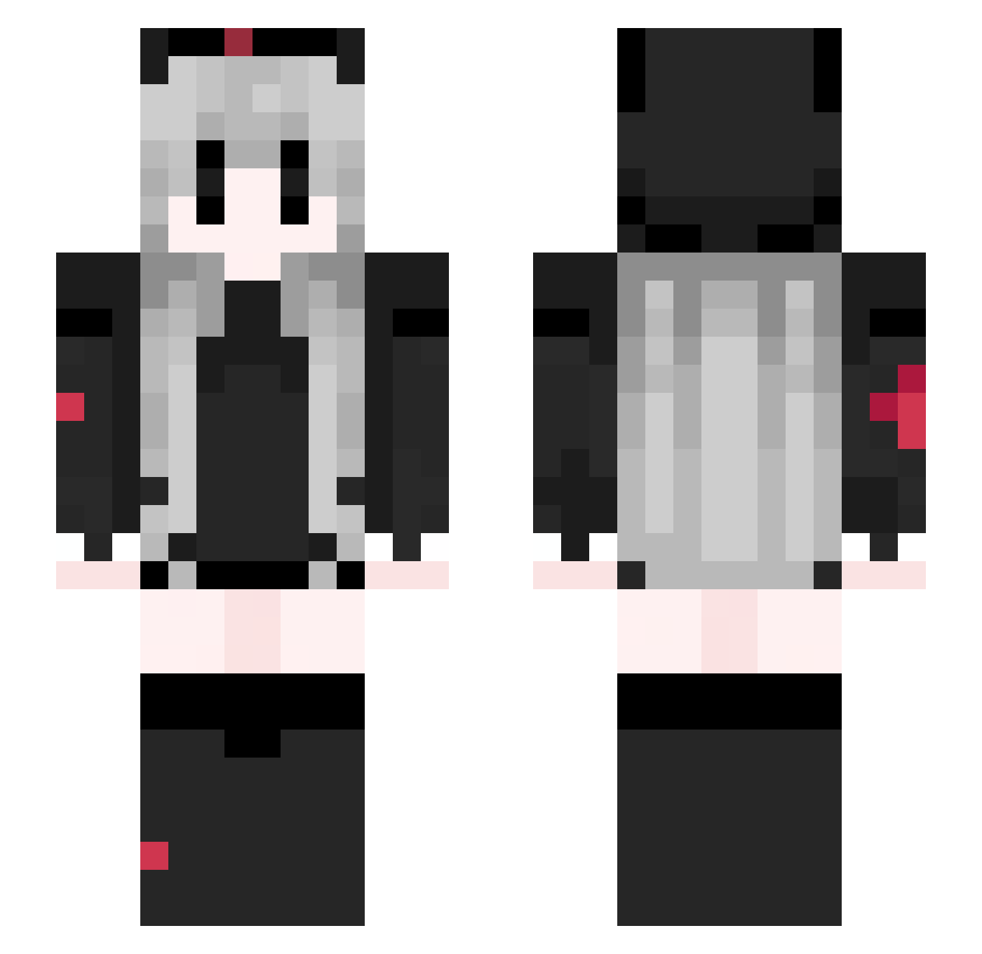 _Ryusa Minecraft skin, front and back view