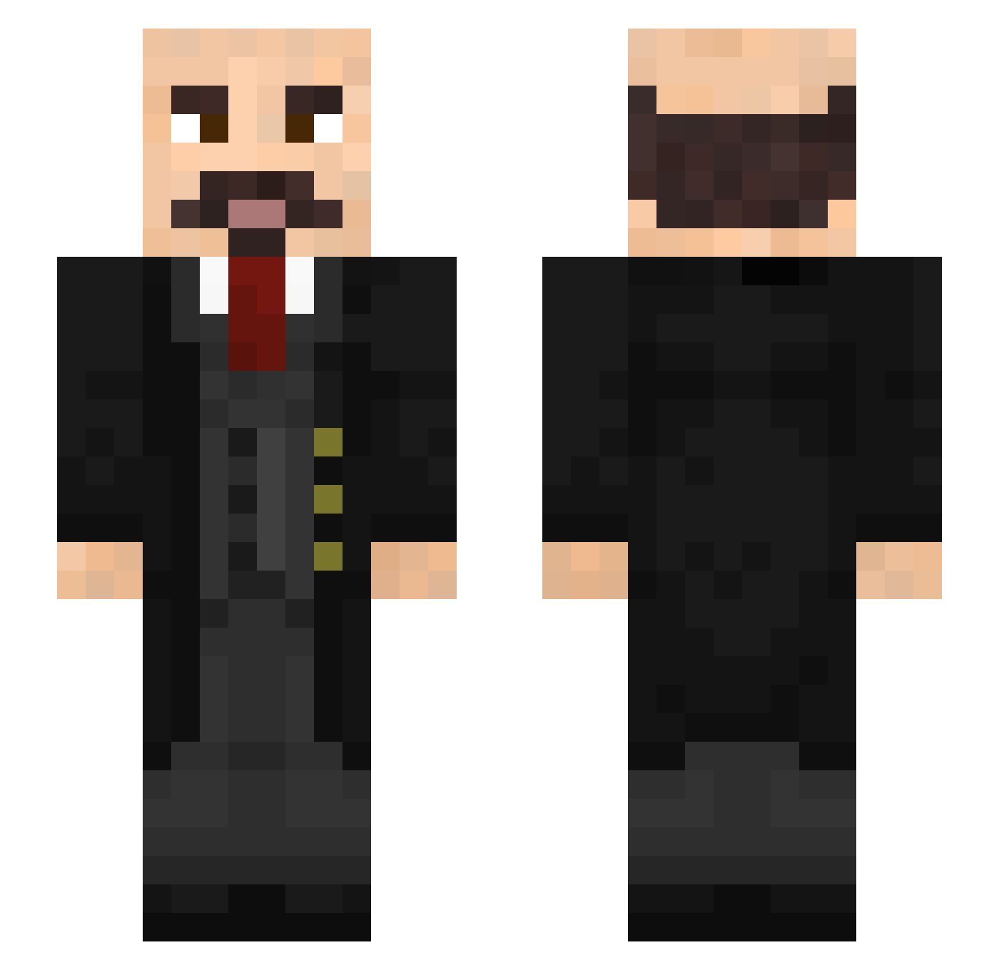 oPointless Minecraft skin, front and back view
