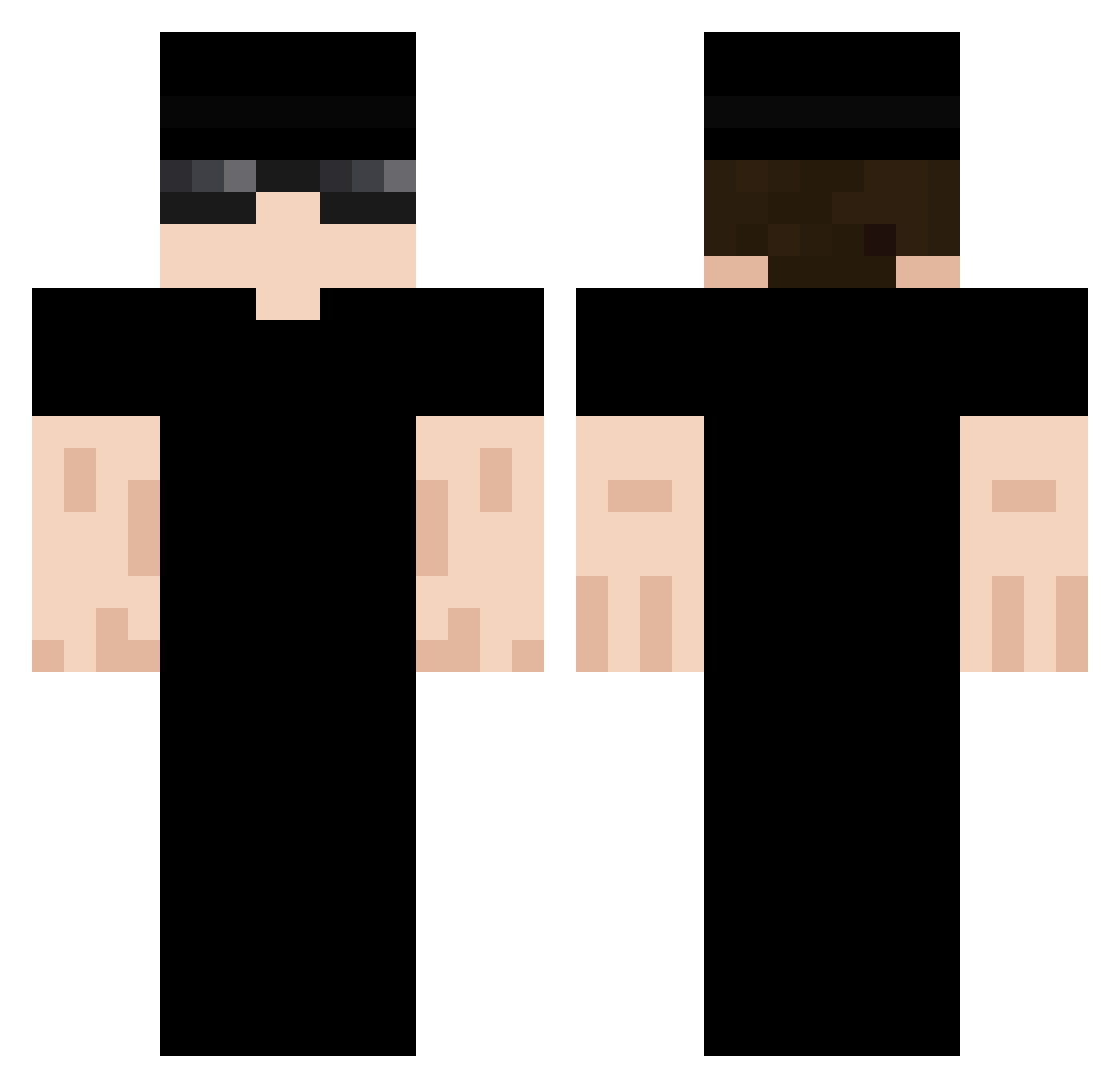 zleaxz Minecraft skin, front and back view