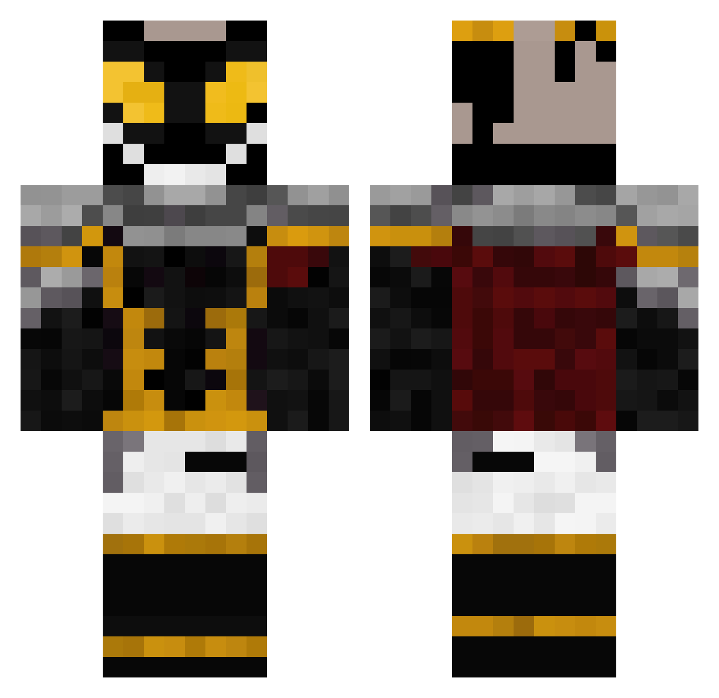 CYBER_Cookie01 Minecraft skin, front and back view