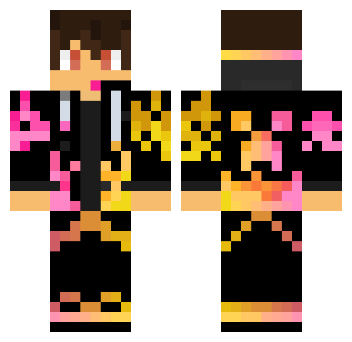 Cultizt Minecraft skin, front and back view