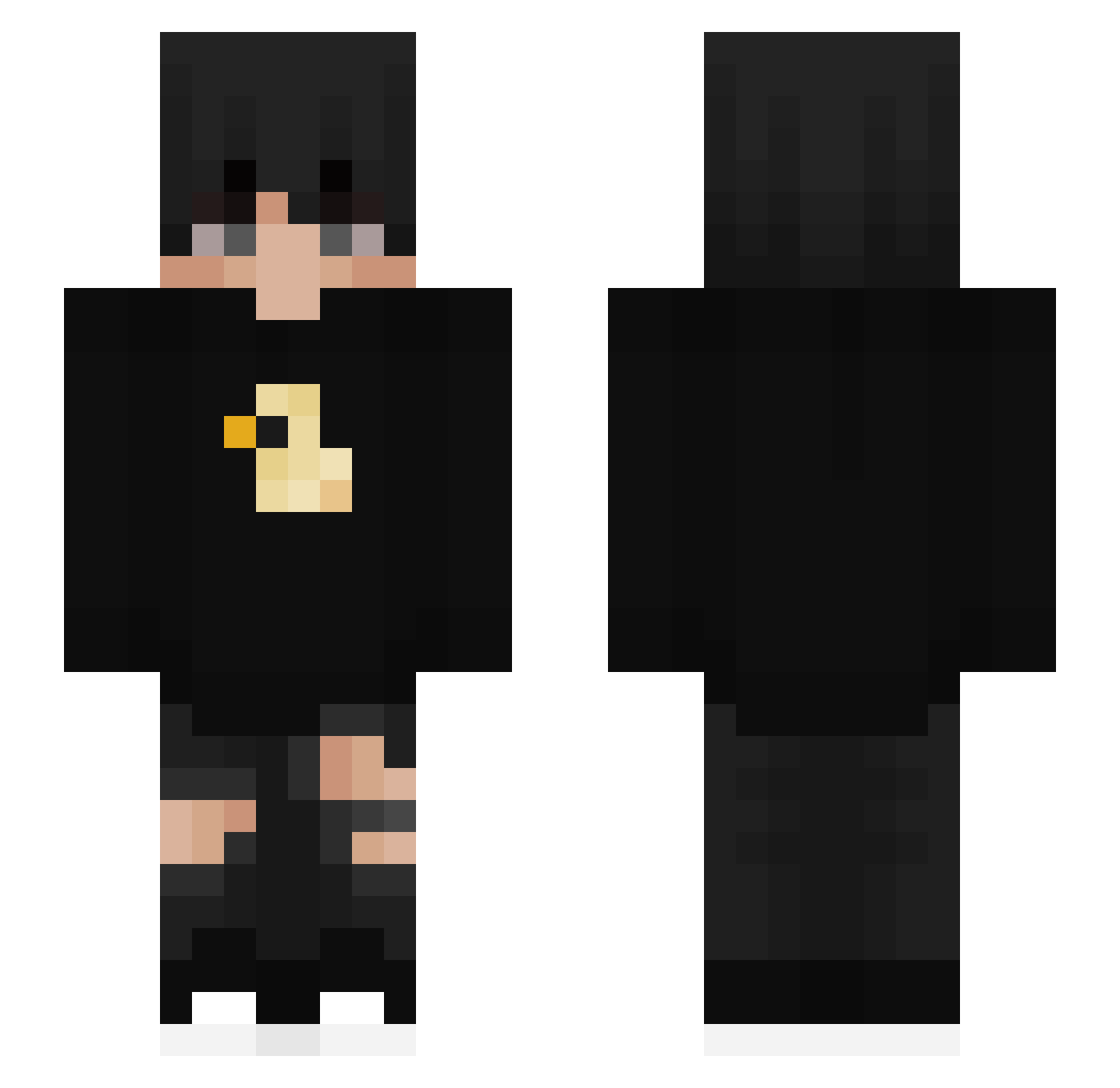 Sh36arrron_ Minecraft skin, front and back view