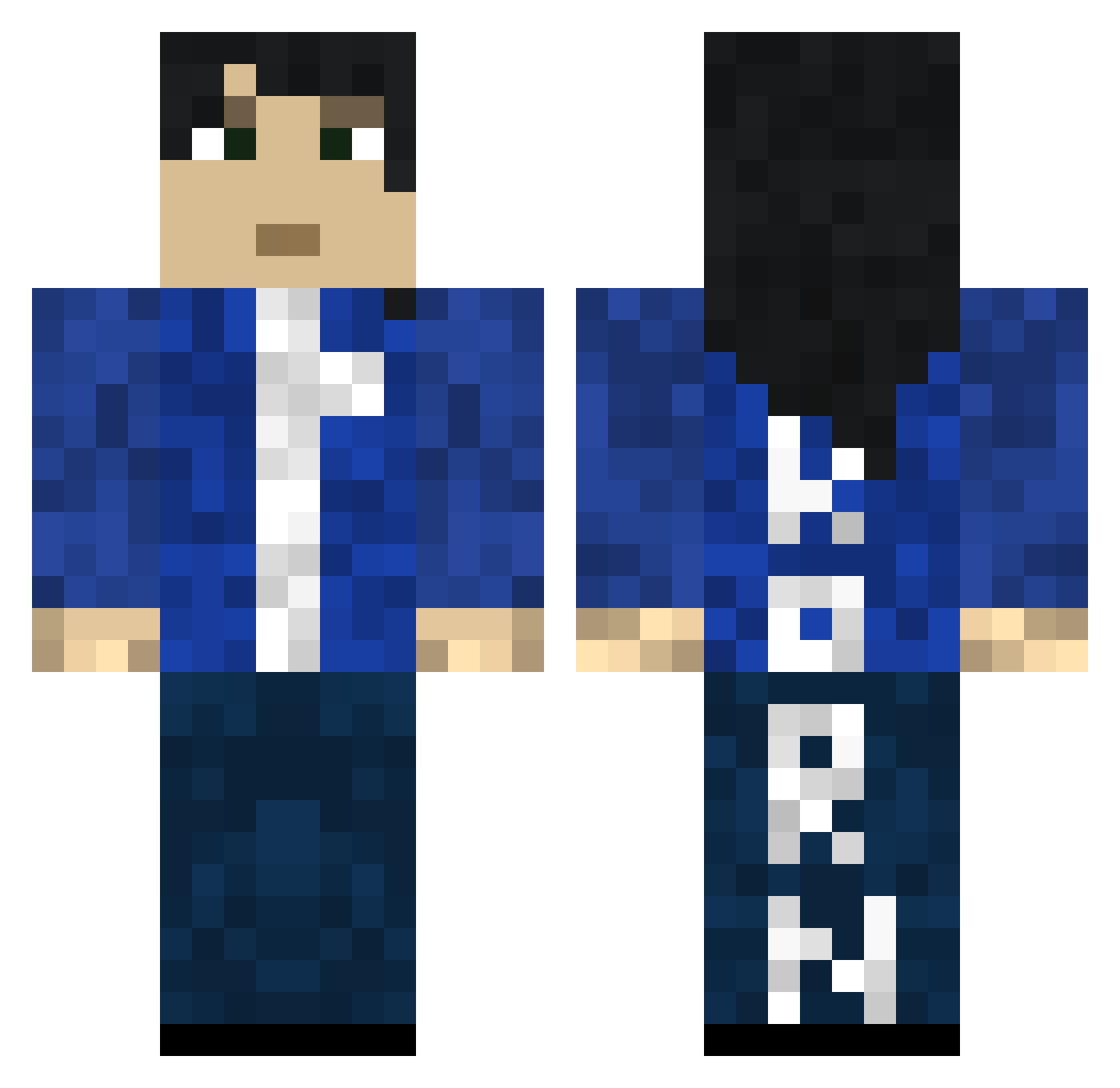 AdixsDad Minecraft skin, front and back view