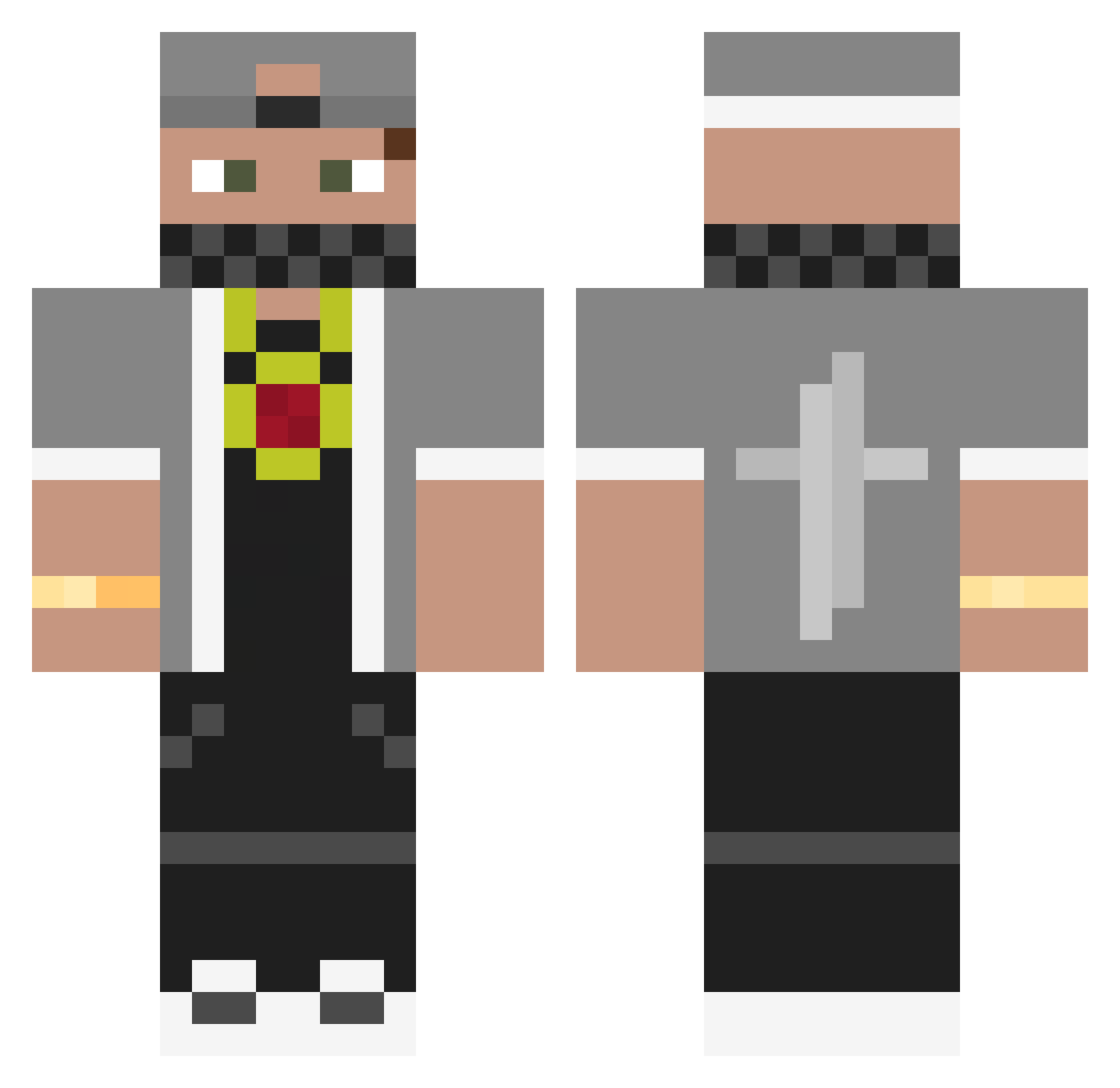 Makson4 Minecraft skin, front and back view