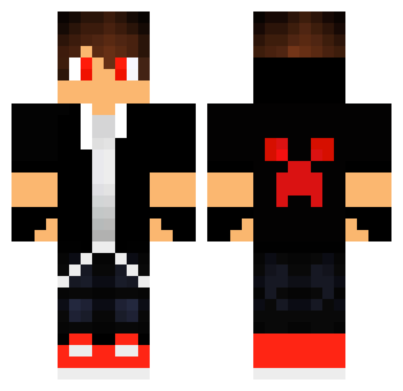 Ramboxxx Minecraft skin, front and back view