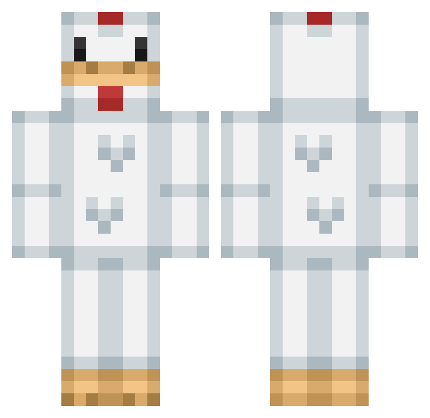 yurenjin Minecraft skin, front and back view