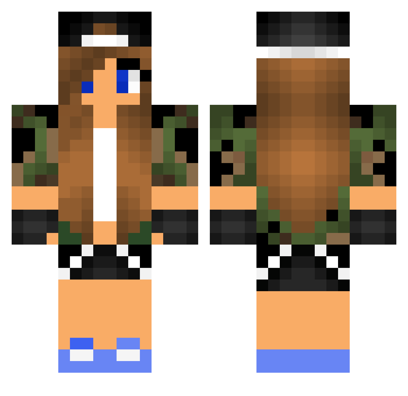 rozsomakk Minecraft skin, front and back view