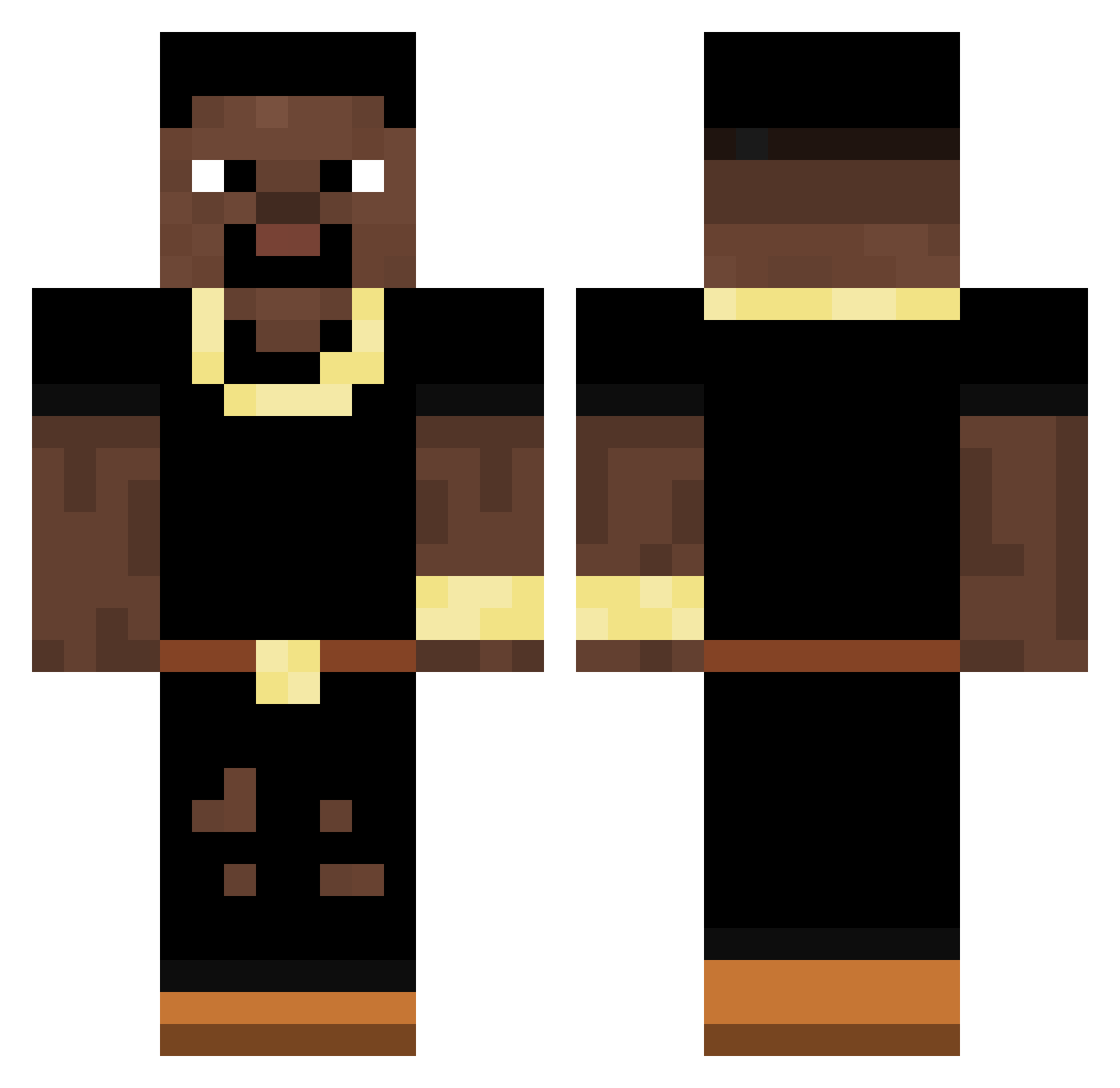 SoloDiamond6401 Minecraft skin, front and back view