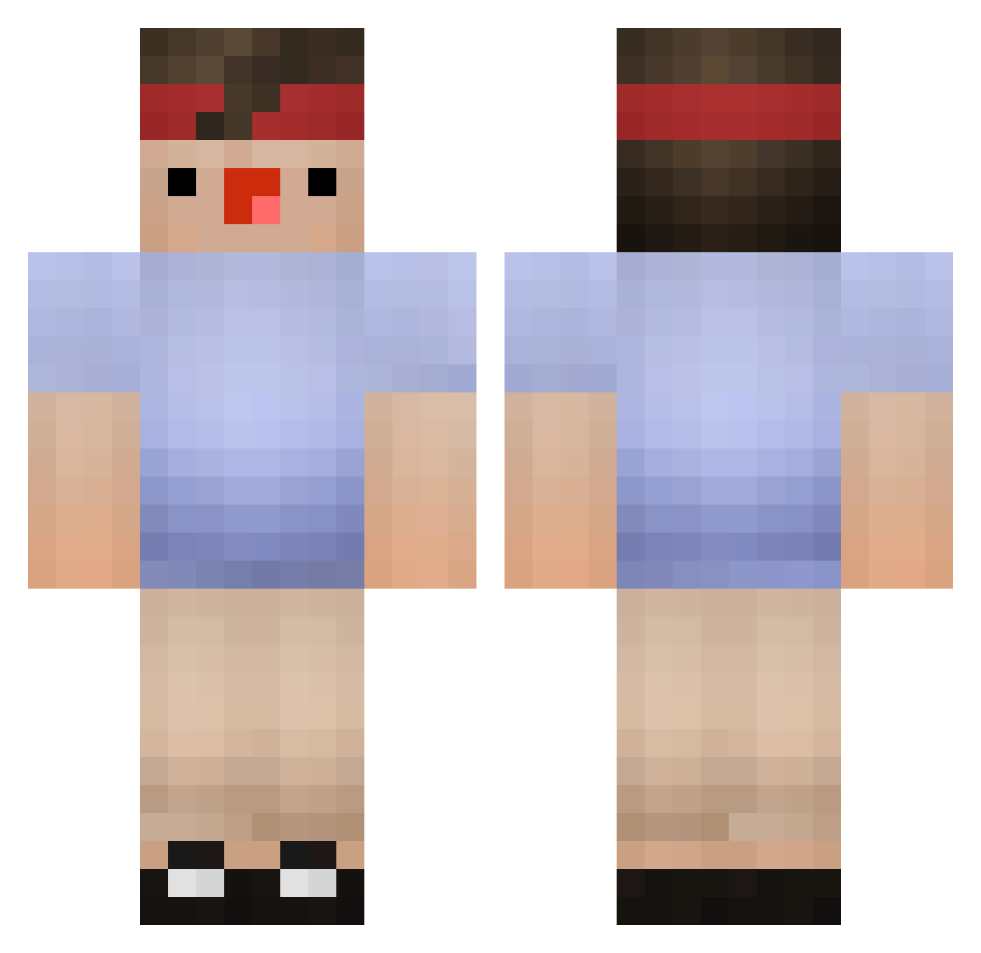 adrianocelentano Minecraft skin, front and back view