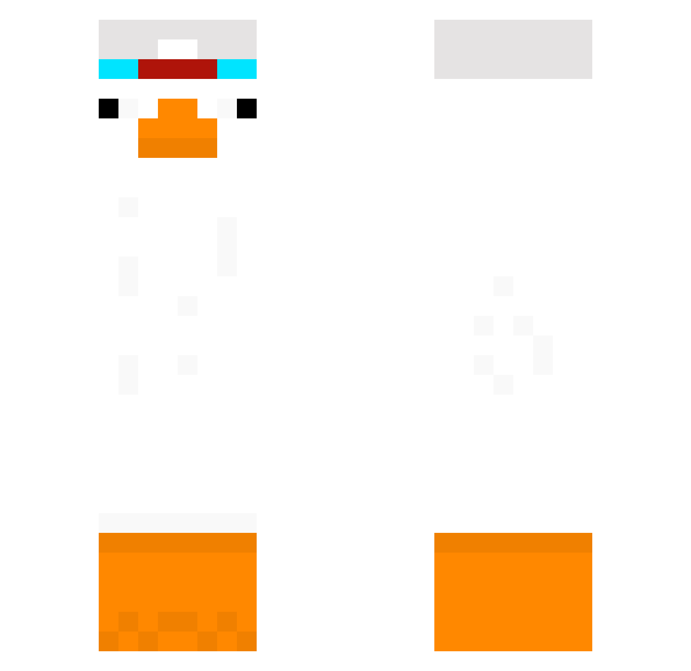 Poke770 Minecraft skin, front and back view