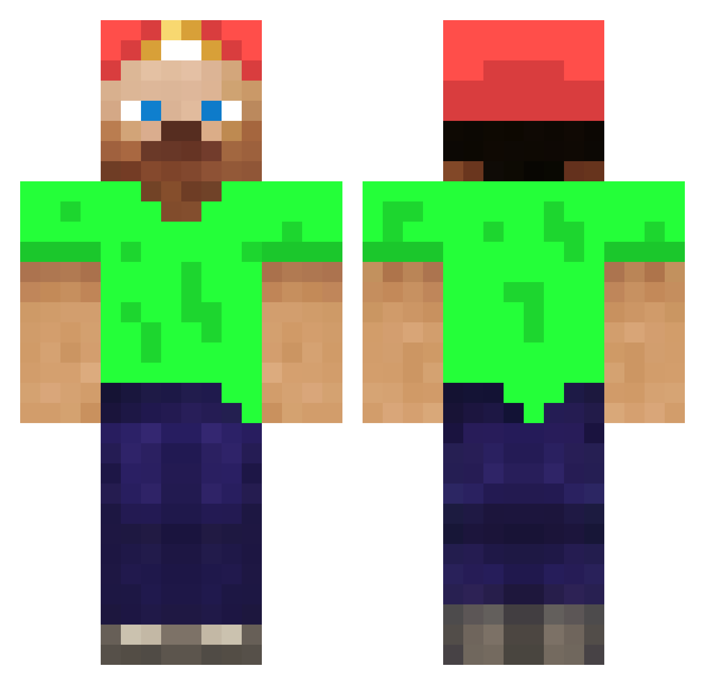 sebastianbasse Minecraft skin, front and back view