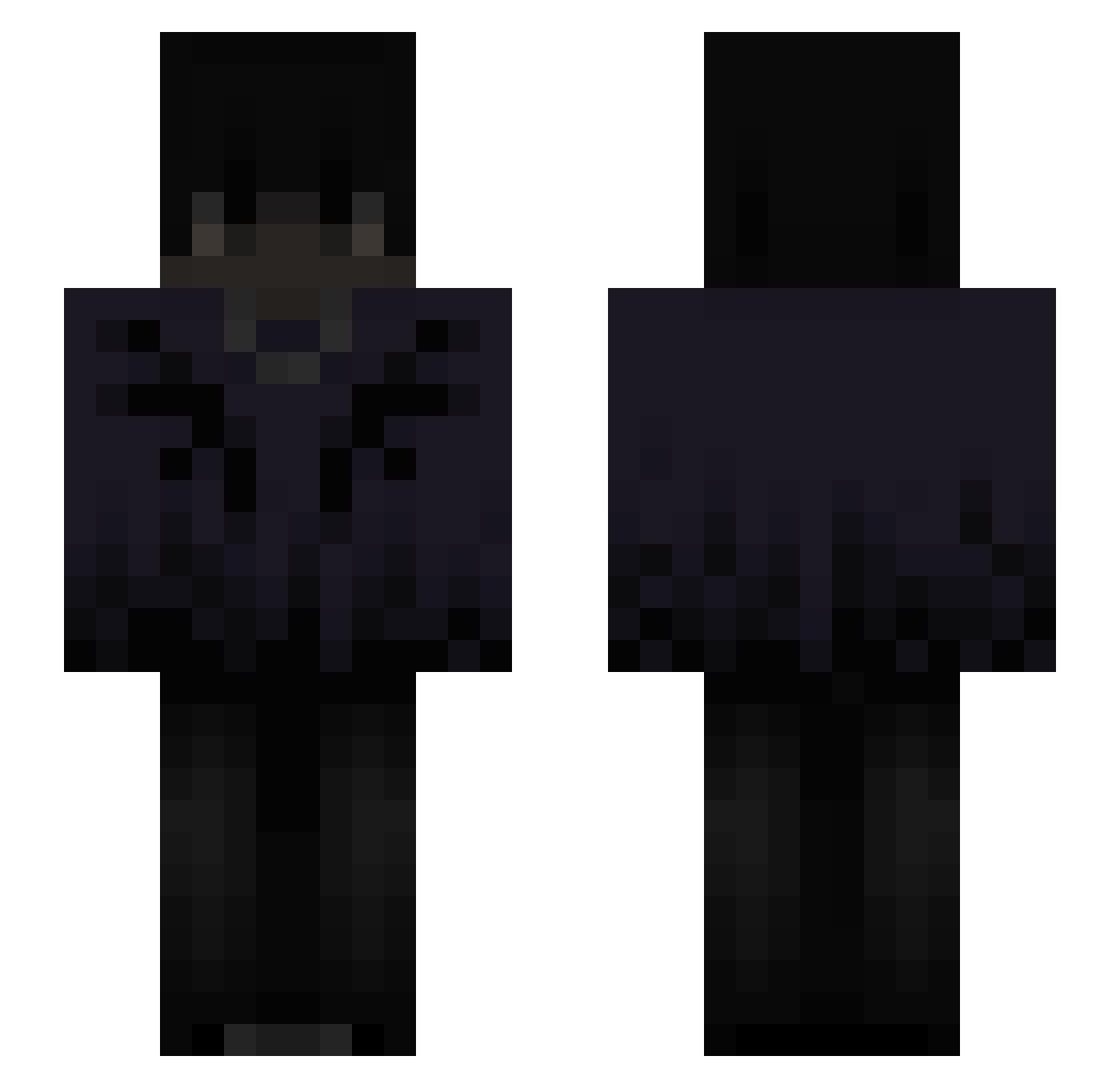 Predicaments Minecraft skin, front and back view