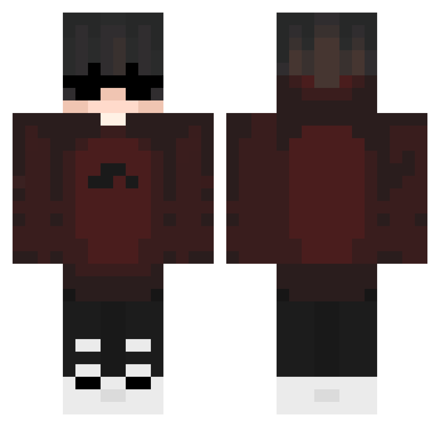 sSnack_69 Minecraft skin, front and back view