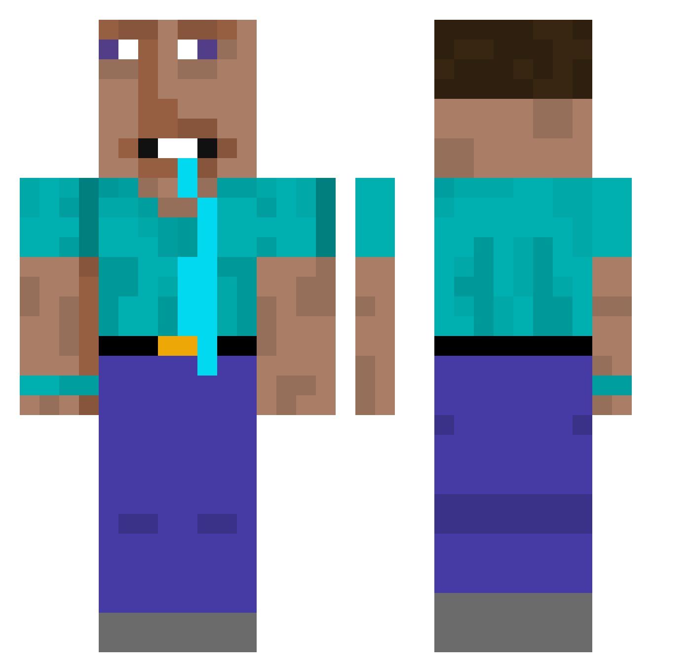 enslave_japan Minecraft skin, front and back view
