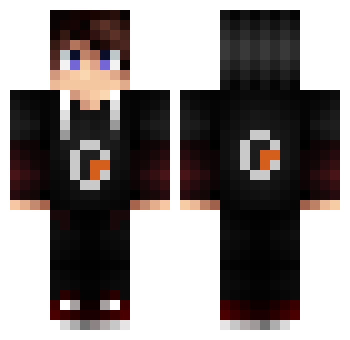 VLFF89 Minecraft skin, front and back view