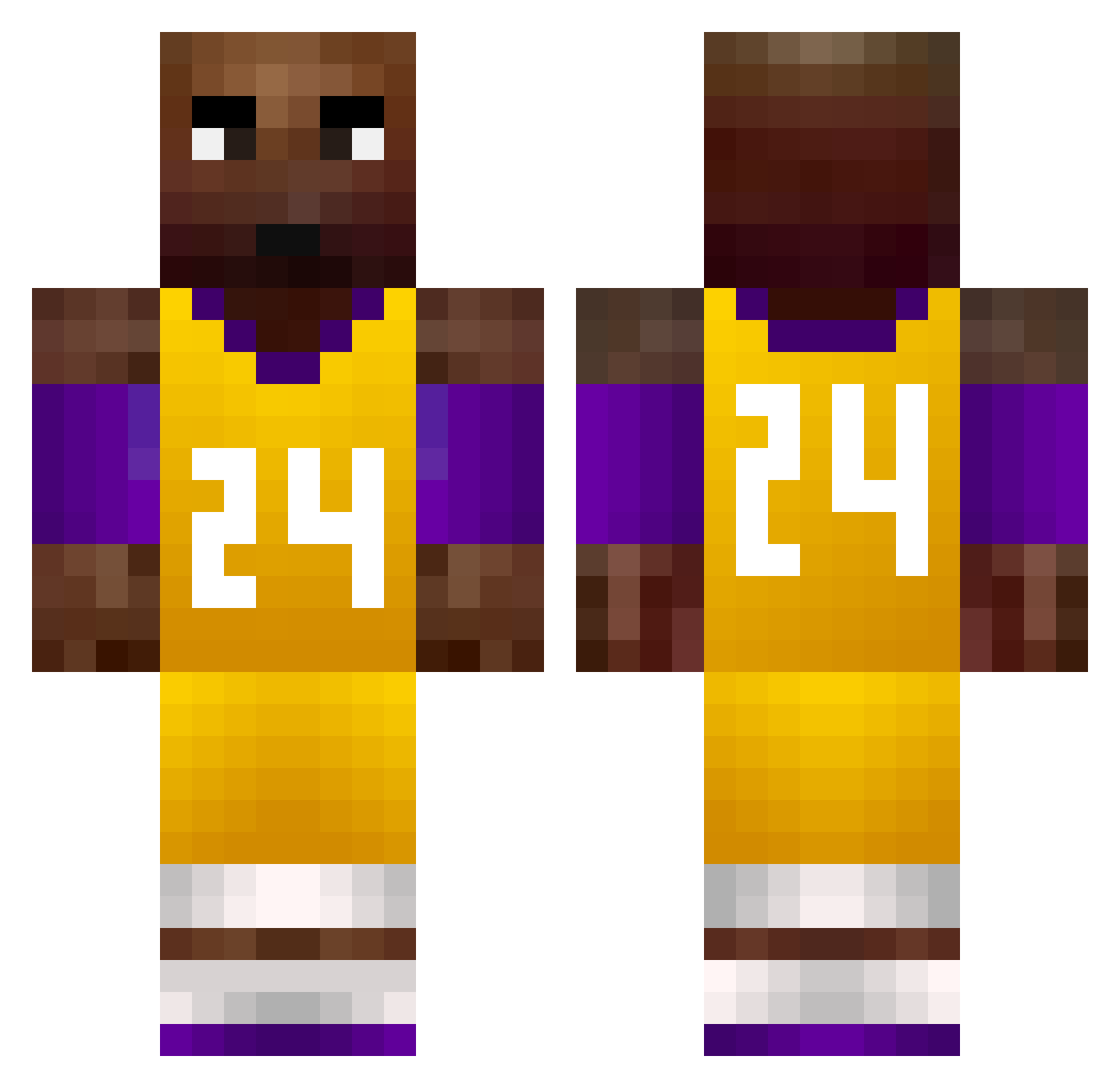 MofukBozz Minecraft skin, front and back view