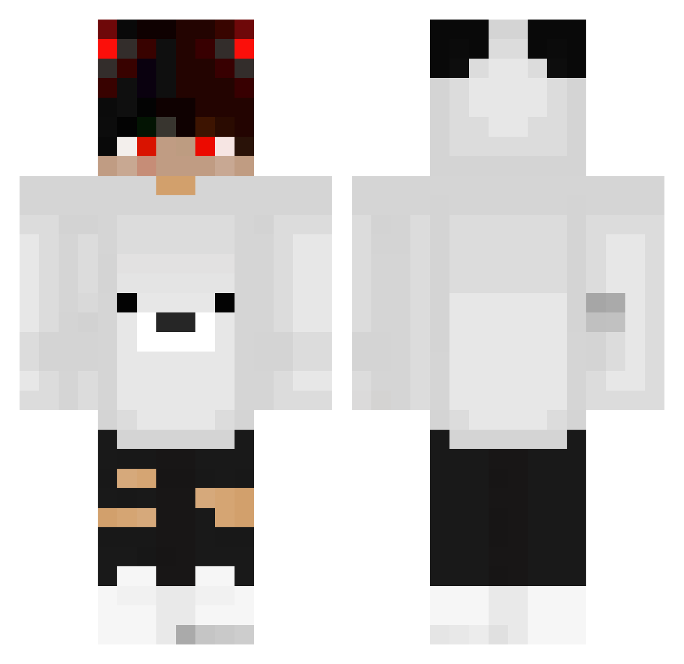 Pukenas Minecraft skin, front and back view