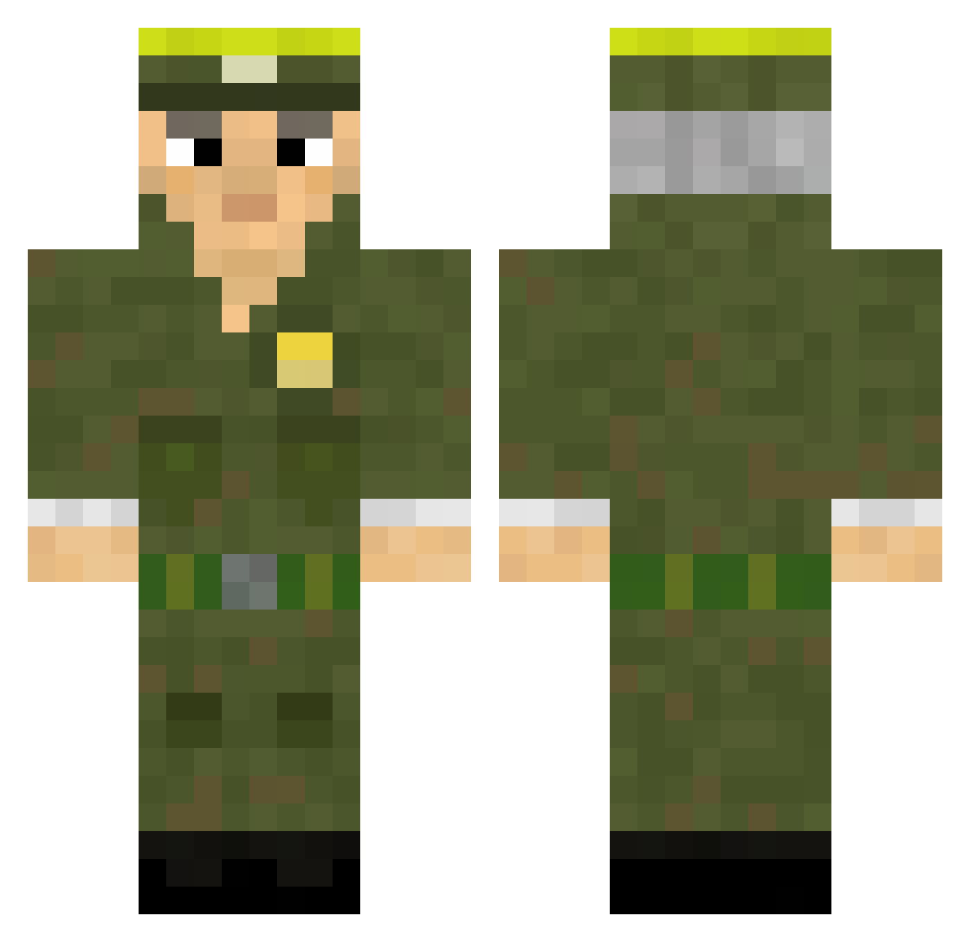 su_zi Minecraft skin, front and back view