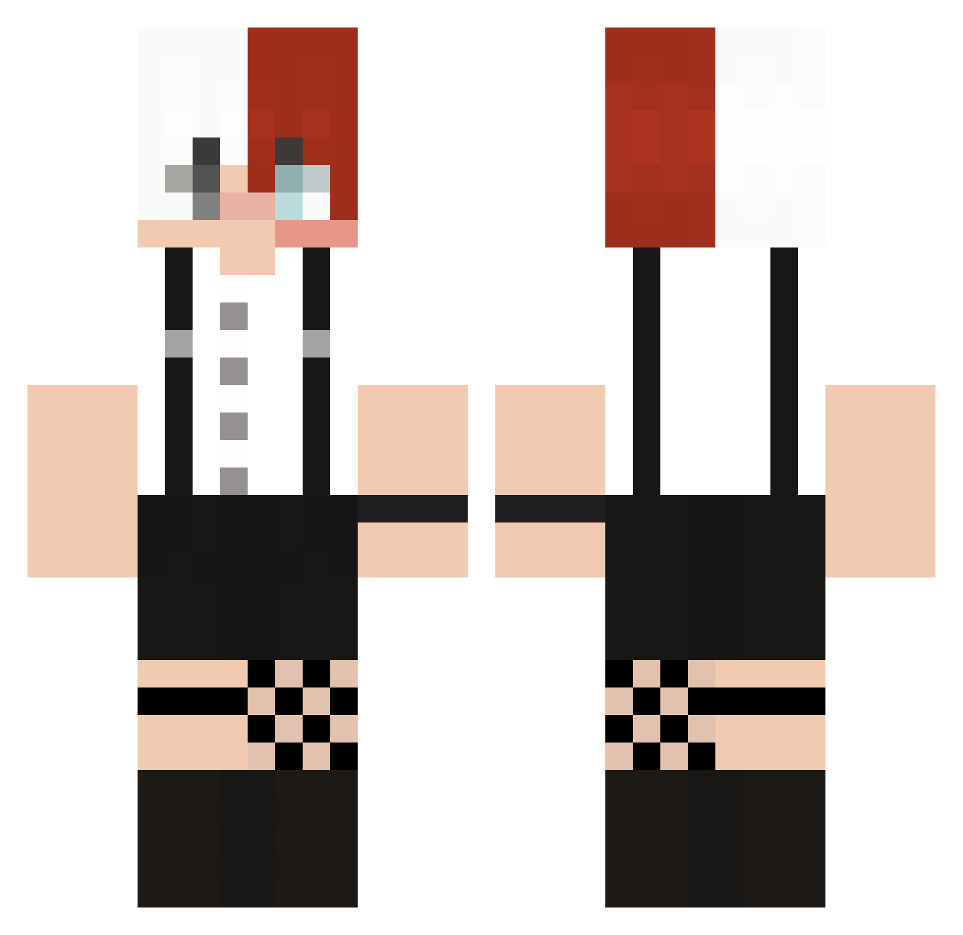 Atmology Minecraft skin, front and back view