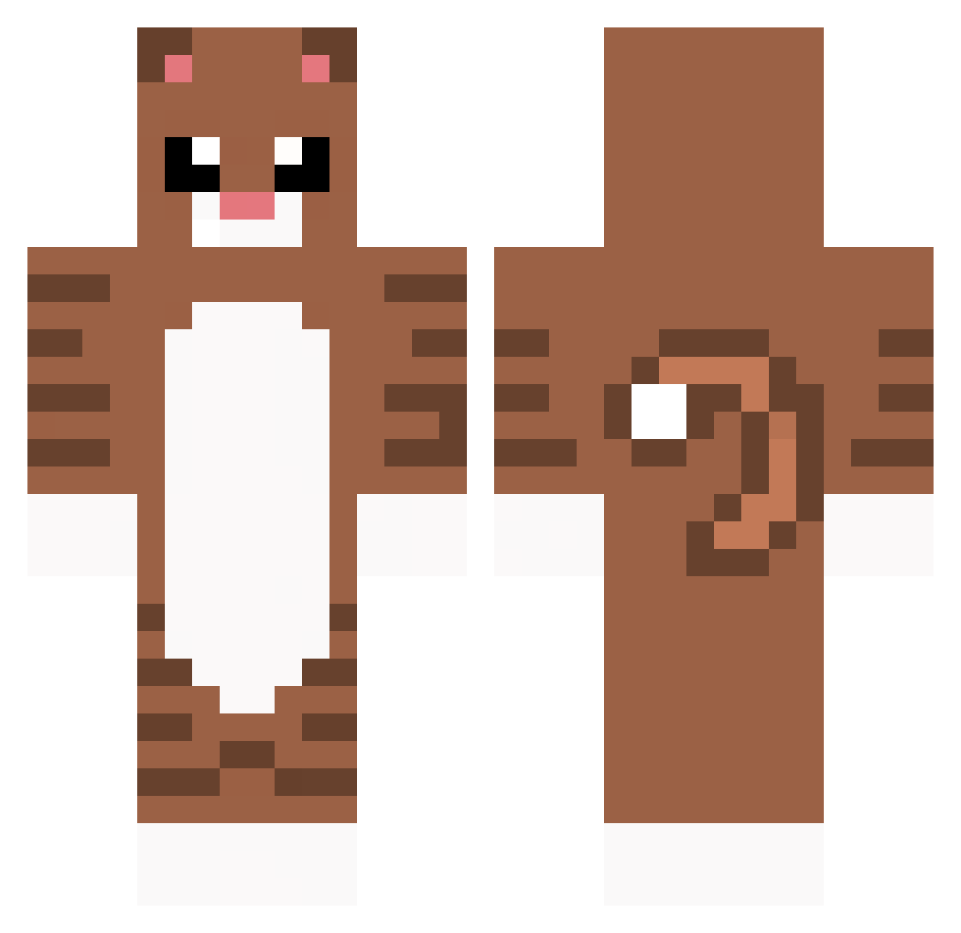 Across Minecraft skin, front and back view