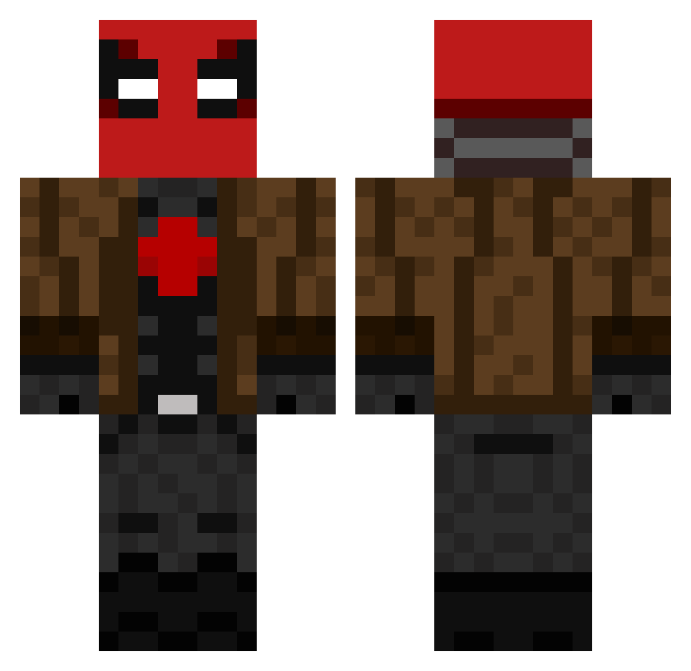 gooddnight Minecraft skin, front and back view