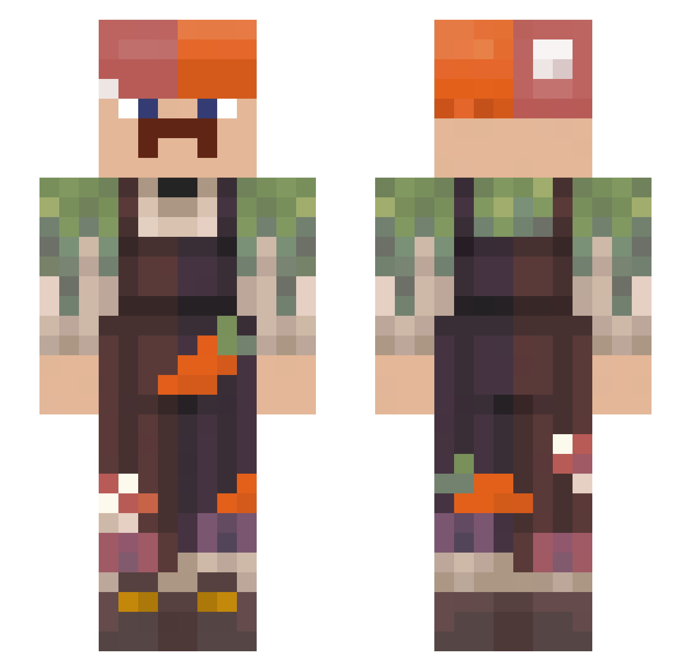 haenchenbrust Minecraft skin, front and back view