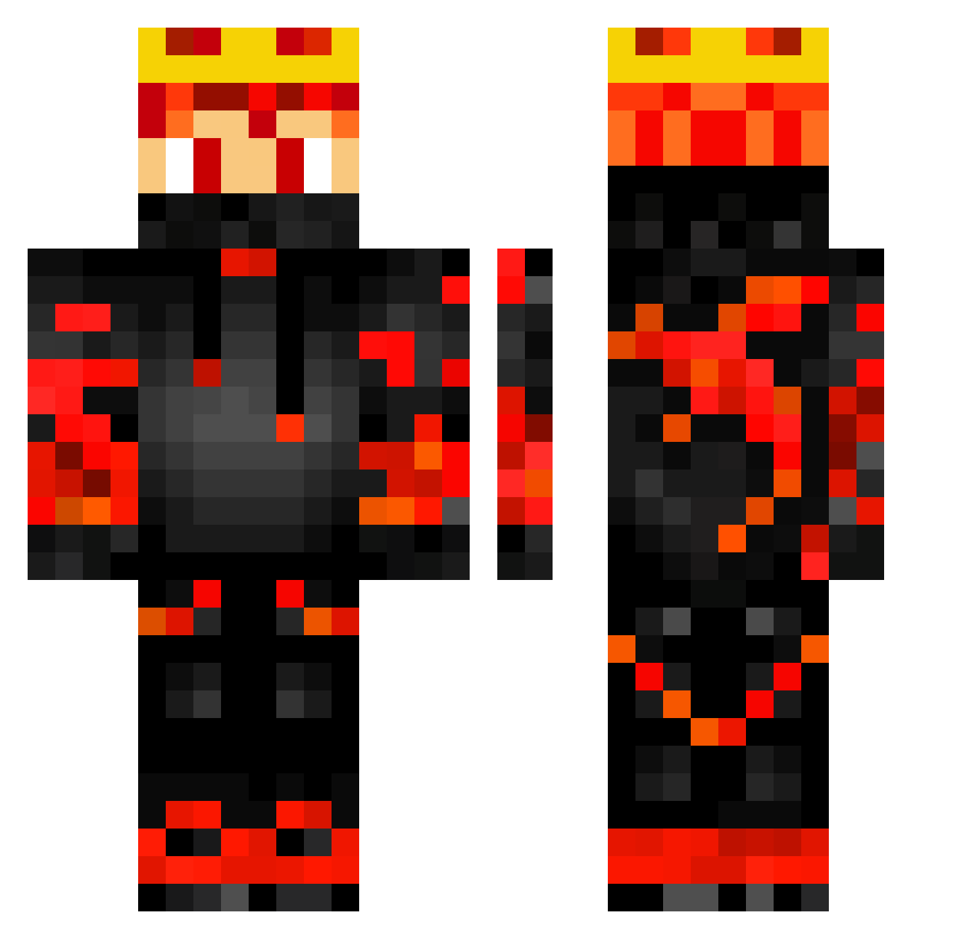 KB_Pro Minecraft skin, front and back view