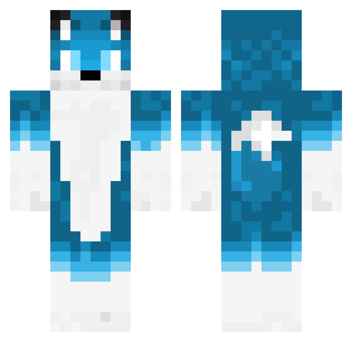 i_darkest Minecraft skin, front and back view