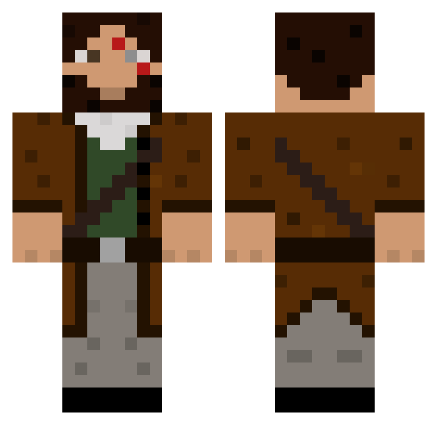 Johnsoni Minecraft skin, front and back view