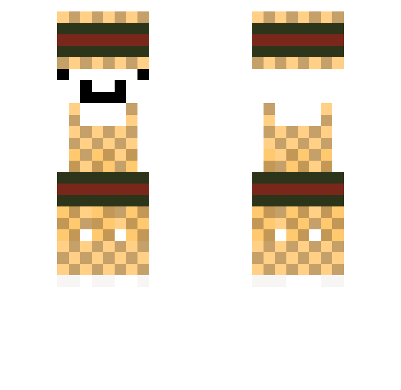 Pia_Kjaersgaard Minecraft skin, front and back view