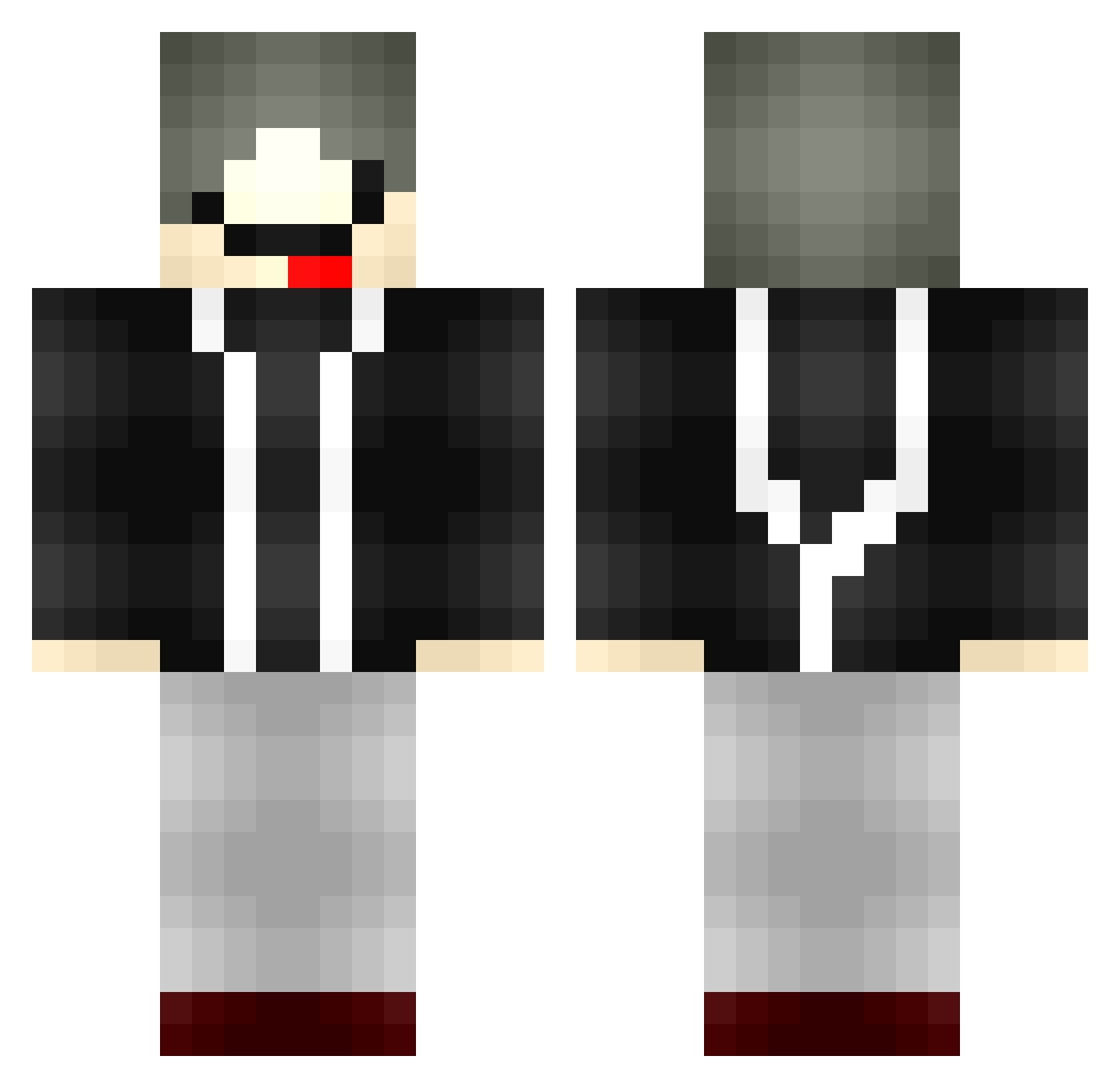 inluvvv Minecraft skin, front and back view
