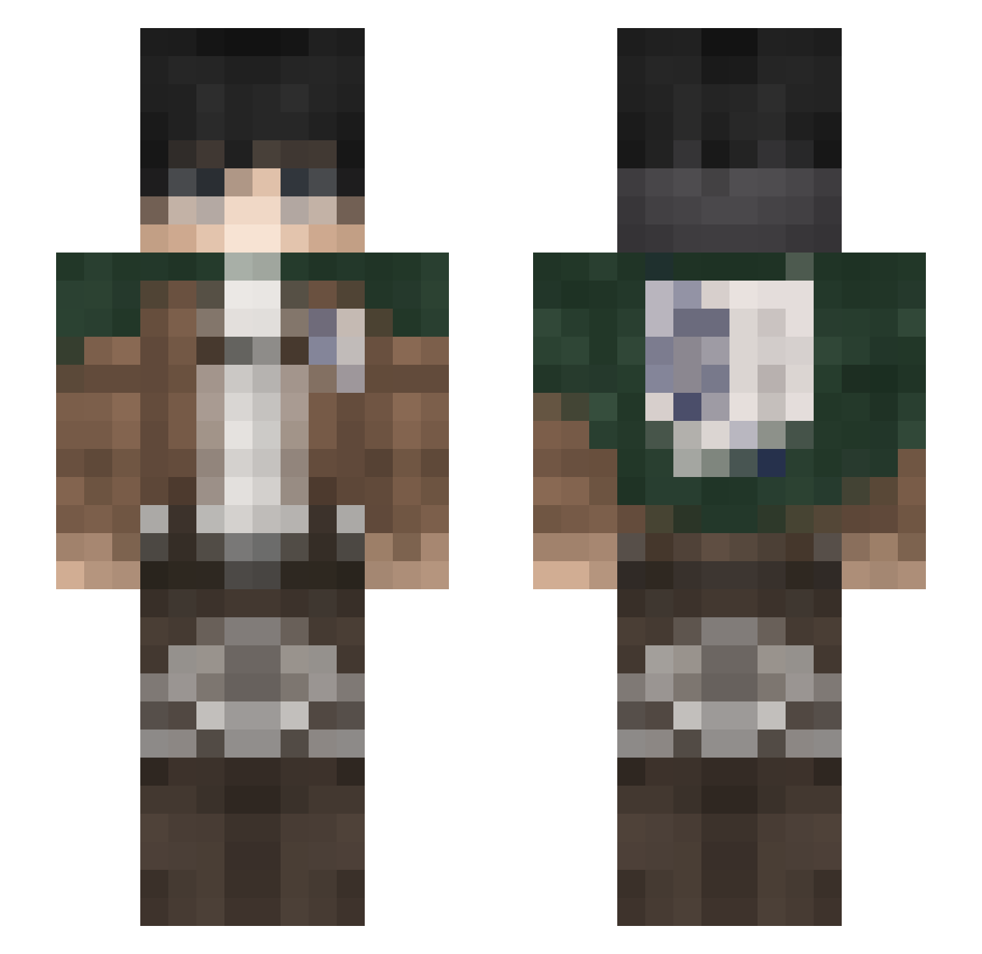 zcanyy Minecraft skin, front and back view