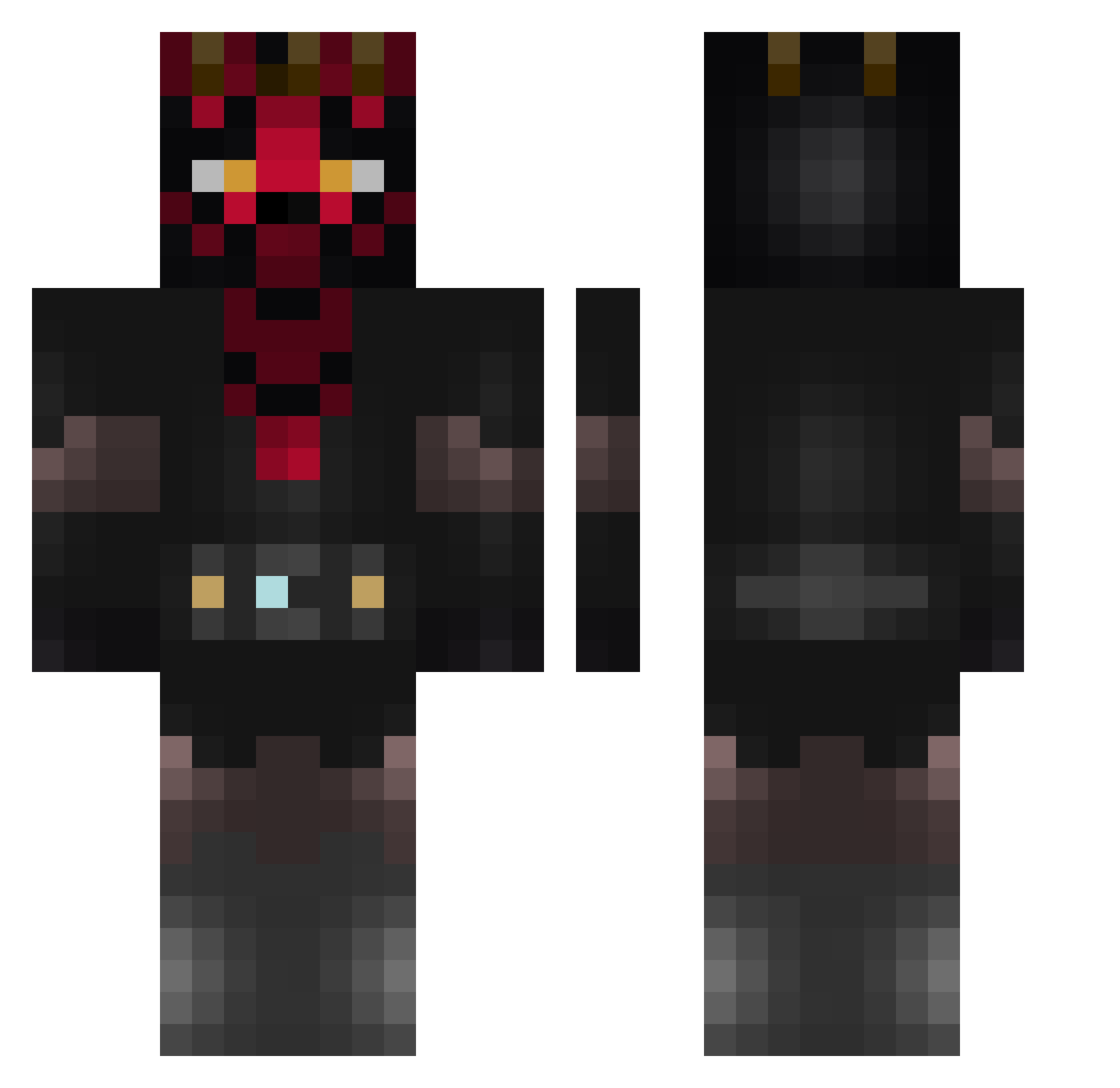 HearthFire_2k Minecraft skin, front and back view