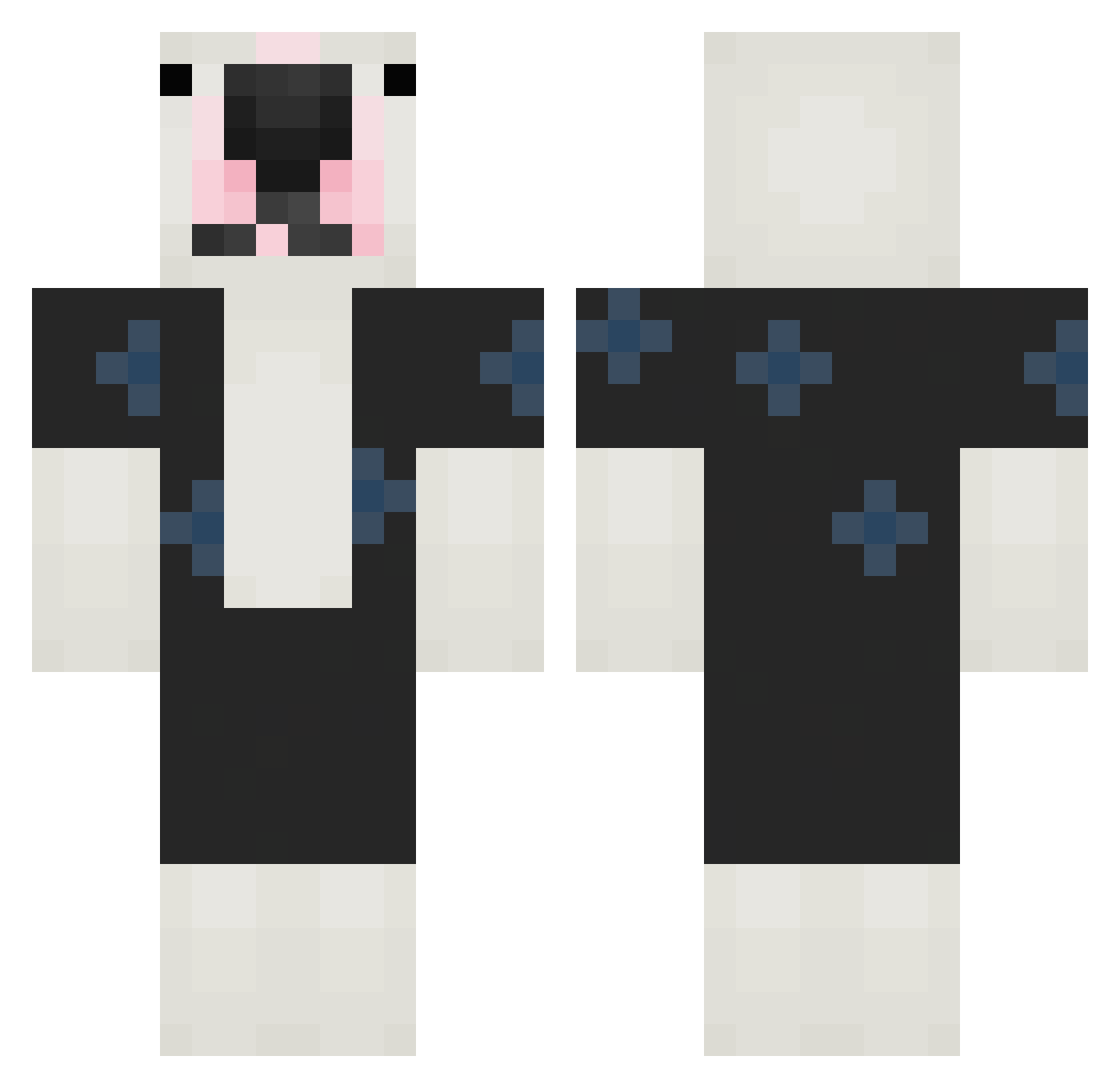 dylancokie Minecraft skin, front and back view