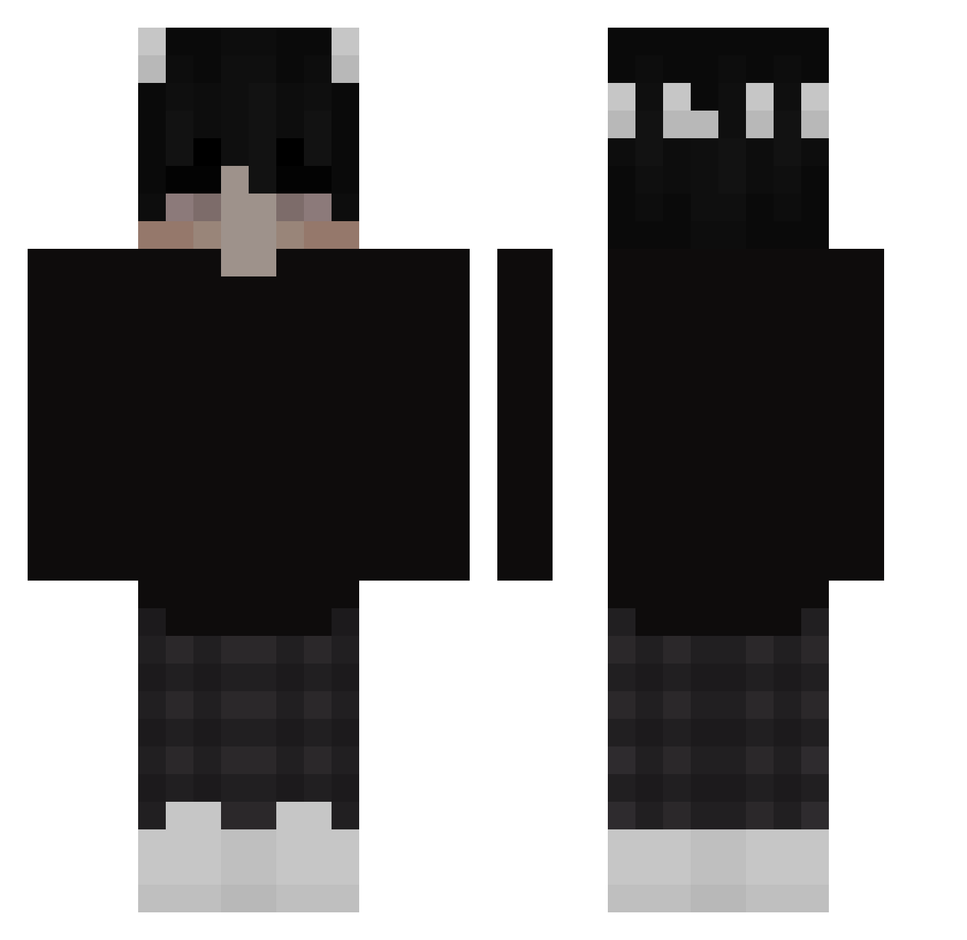 Sk1LlZ666 Minecraft skin, front and back view