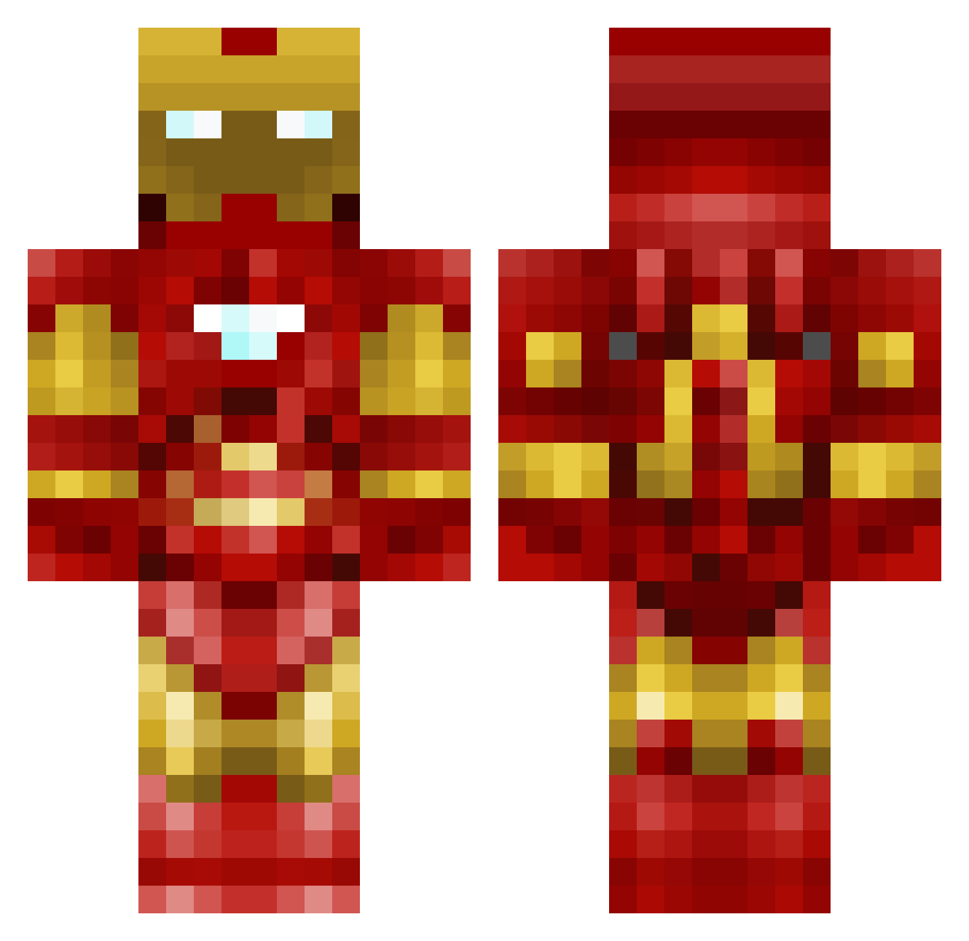 Elladine Minecraft skin, front and back view