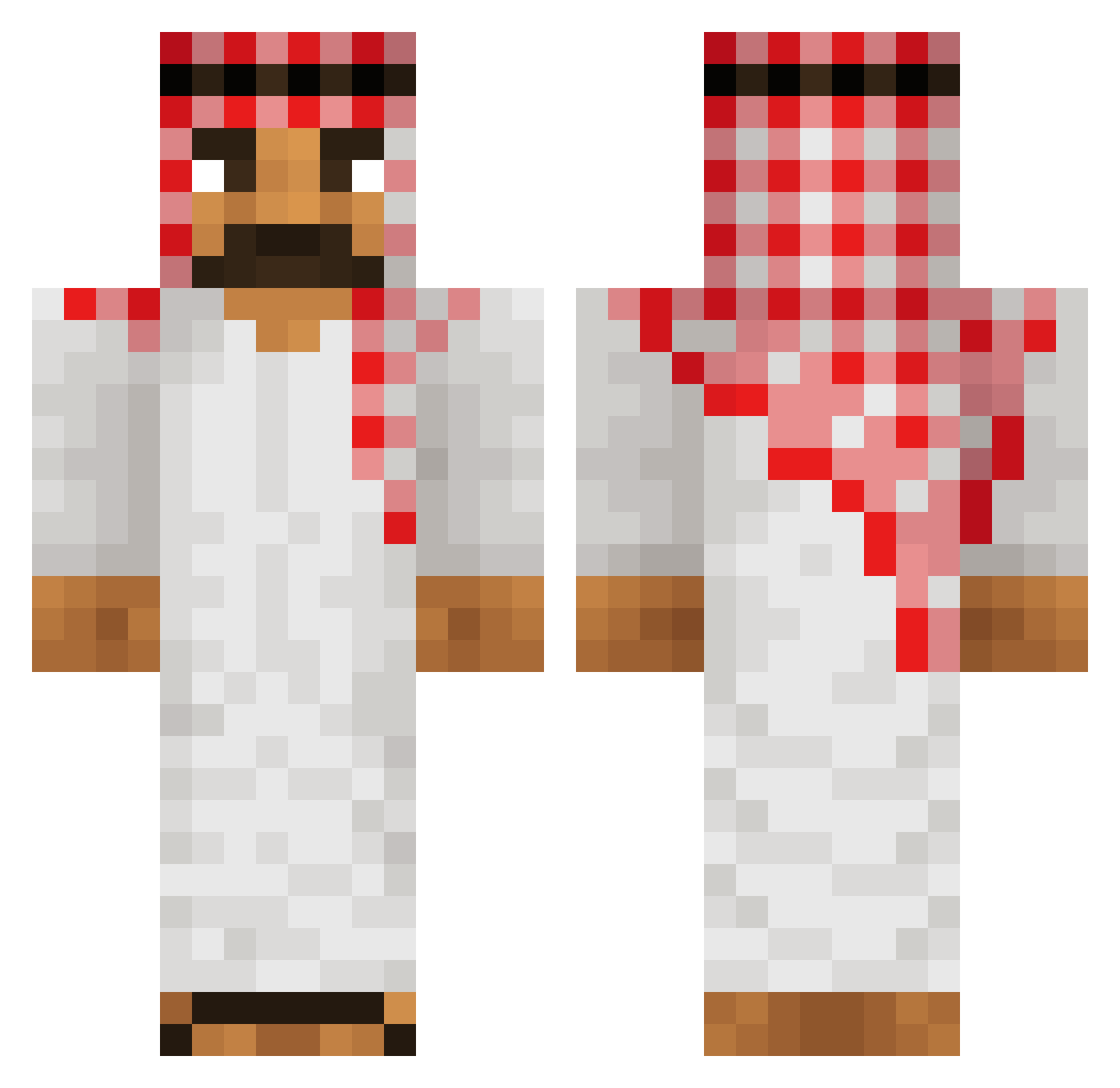 Snyderinho Minecraft skin, front and back view