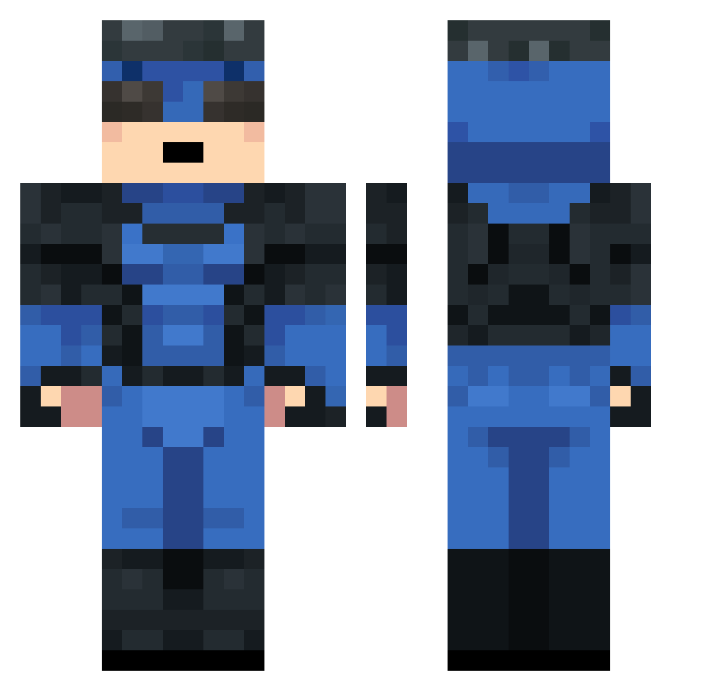 sc00byd00gang Minecraft skin, front and back view
