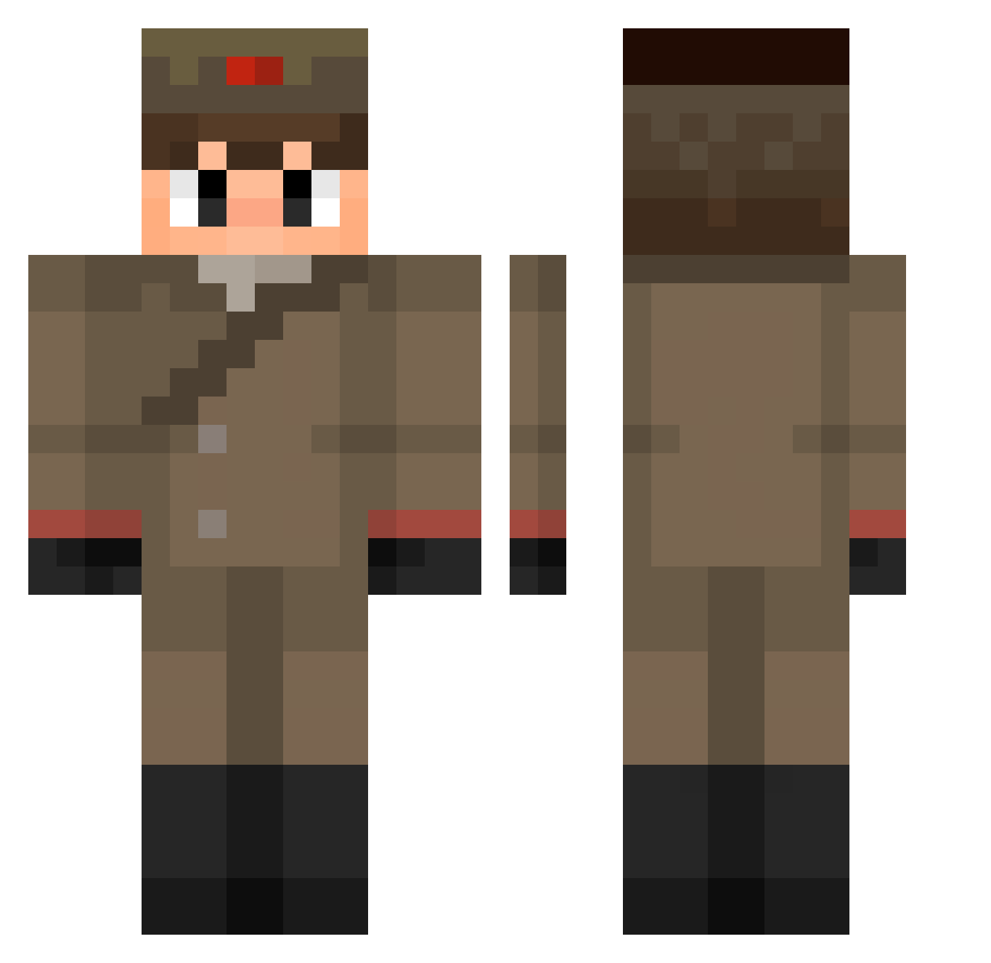 Magic_Cee Minecraft skin, front and back view