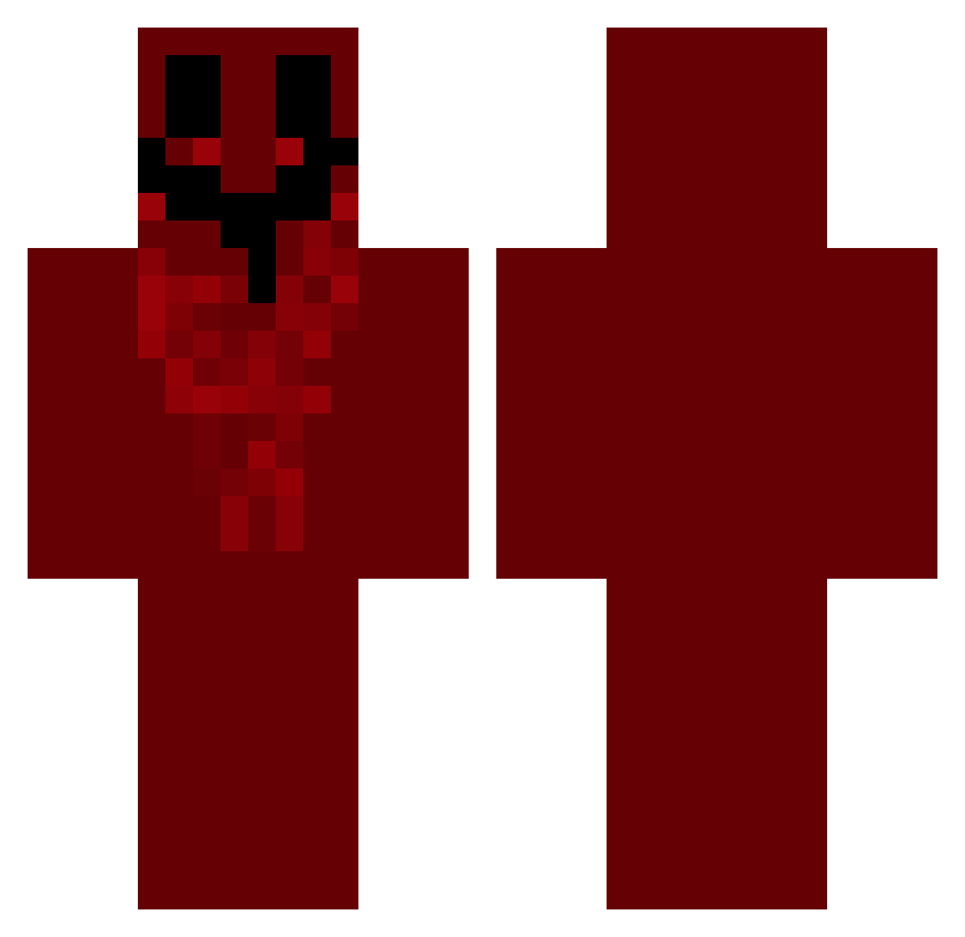 Parmatisl Minecraft skin, front and back view
