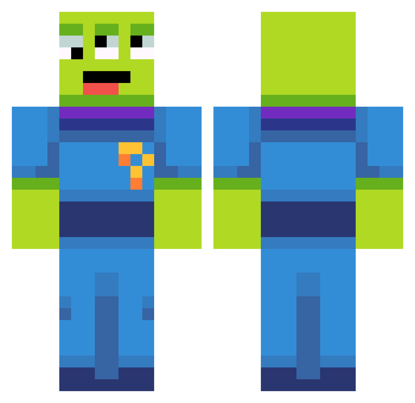 IsupportLGBT_ Minecraft skin, front and back view