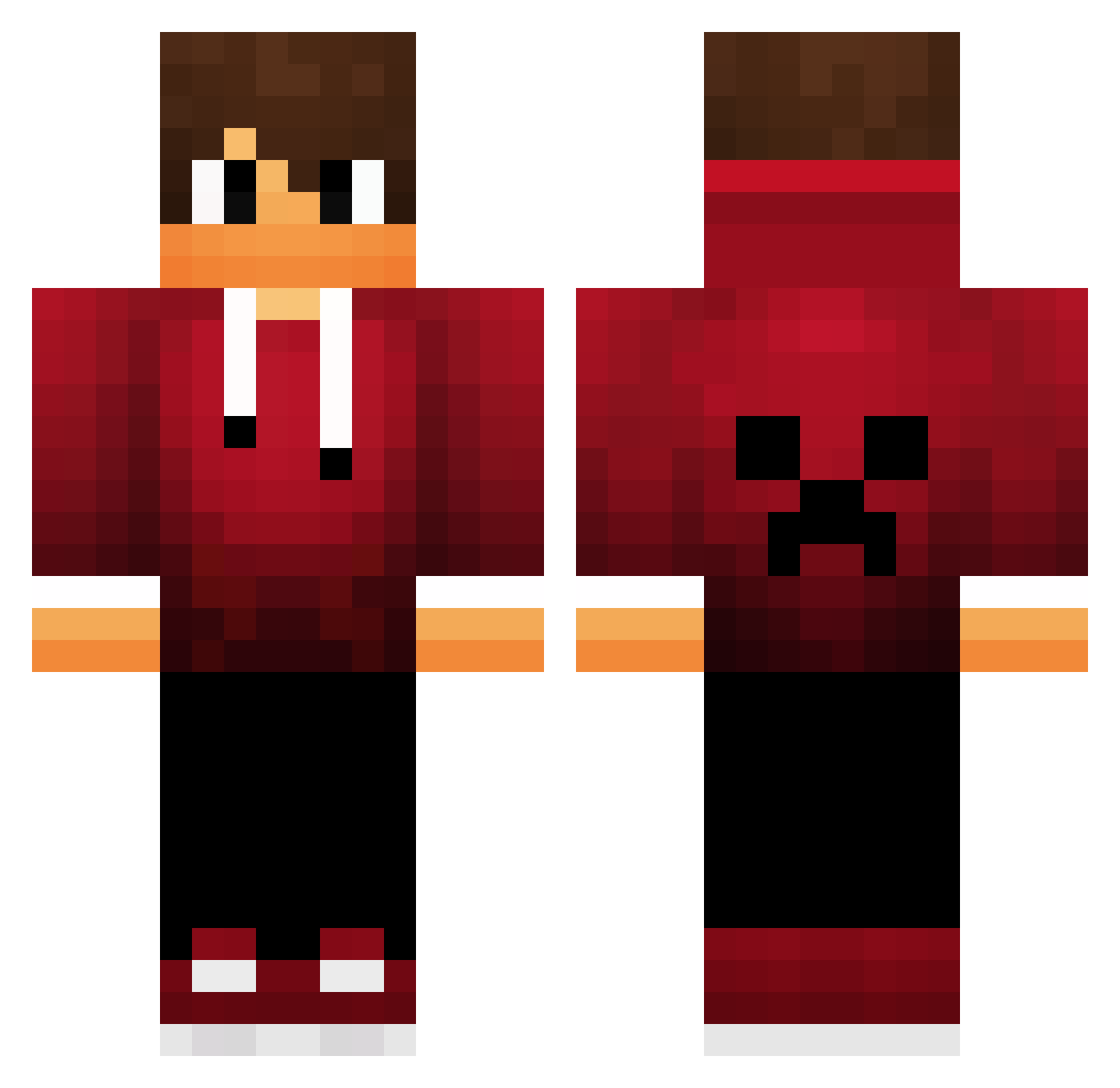 Wolfenstrike67 Minecraft skin, front and back view