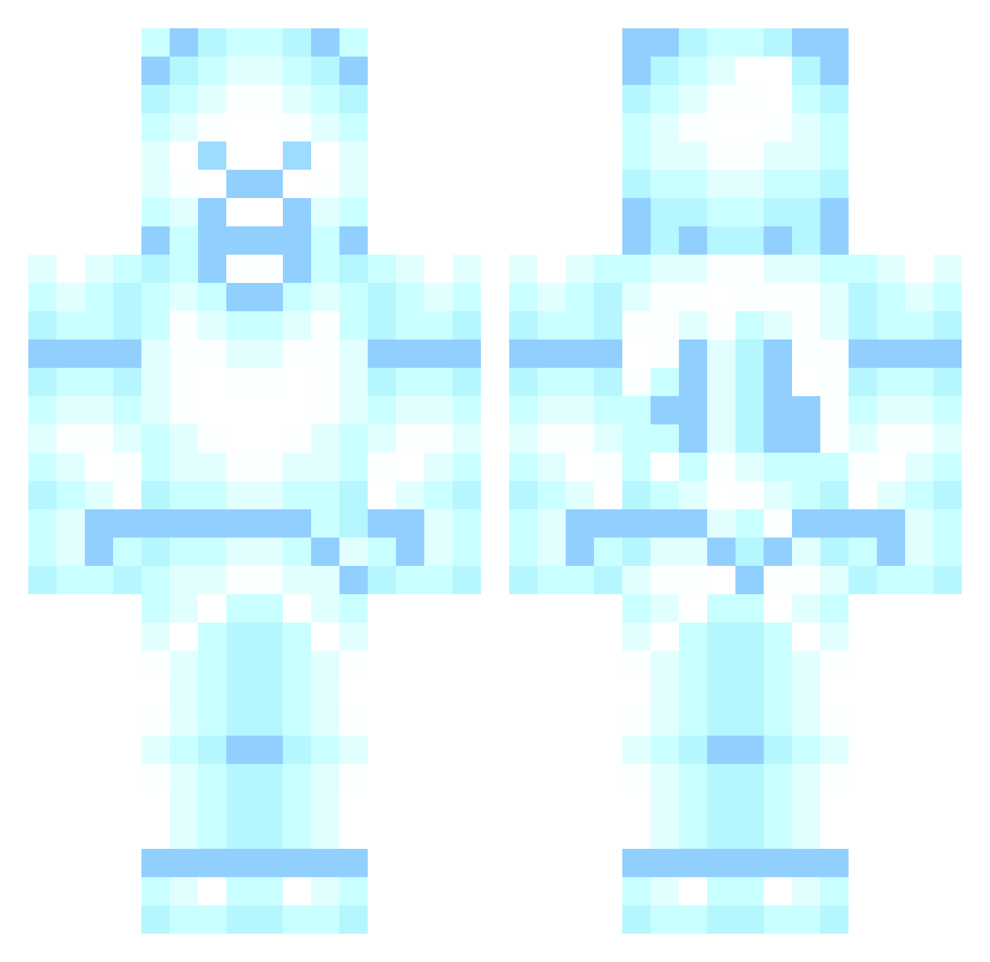 UMADLOL Minecraft skin, front and back view