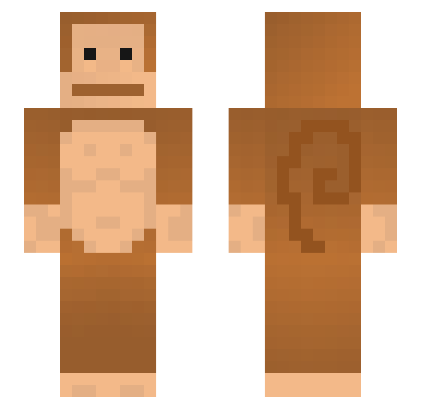 HugoBest Minecraft skin, front and back view