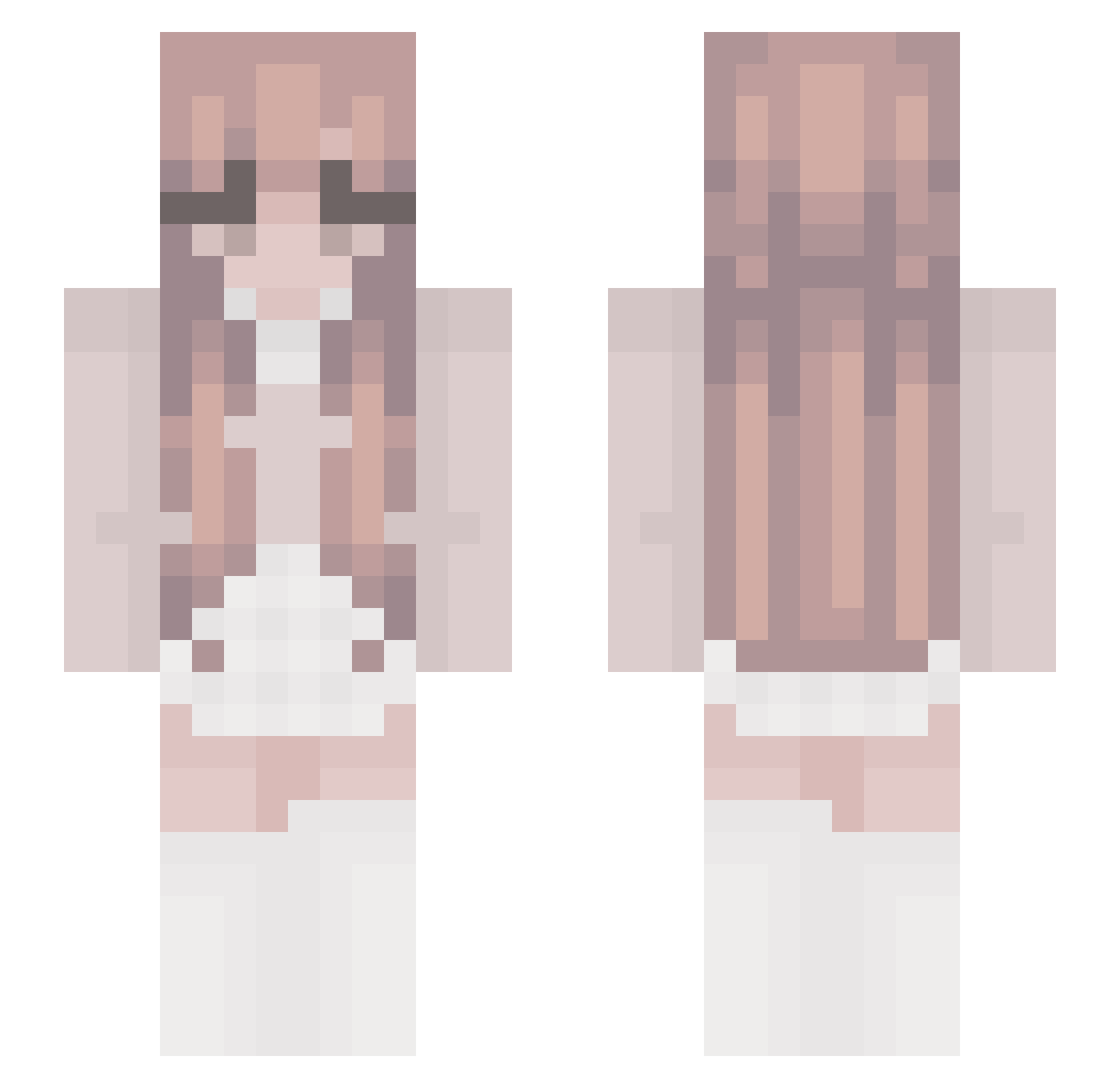leldelirium Minecraft skin, front and back view